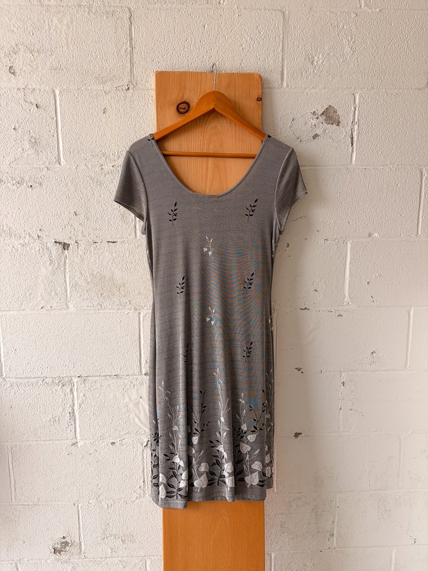 Silver Floral Dress : 8
