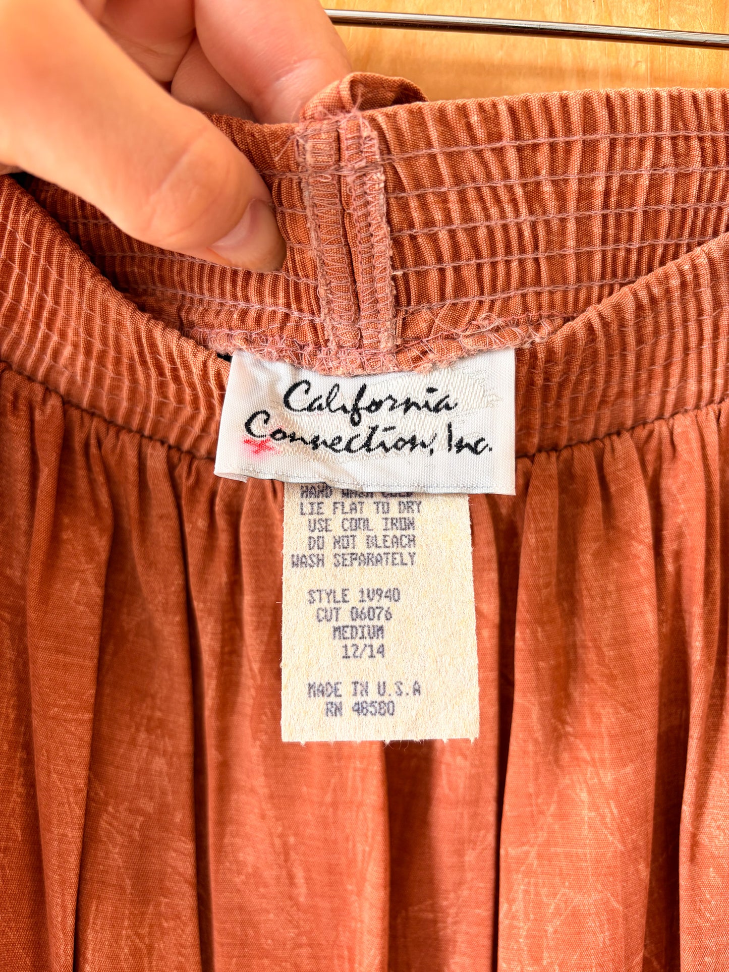 Vtg Salmon Skirt : M