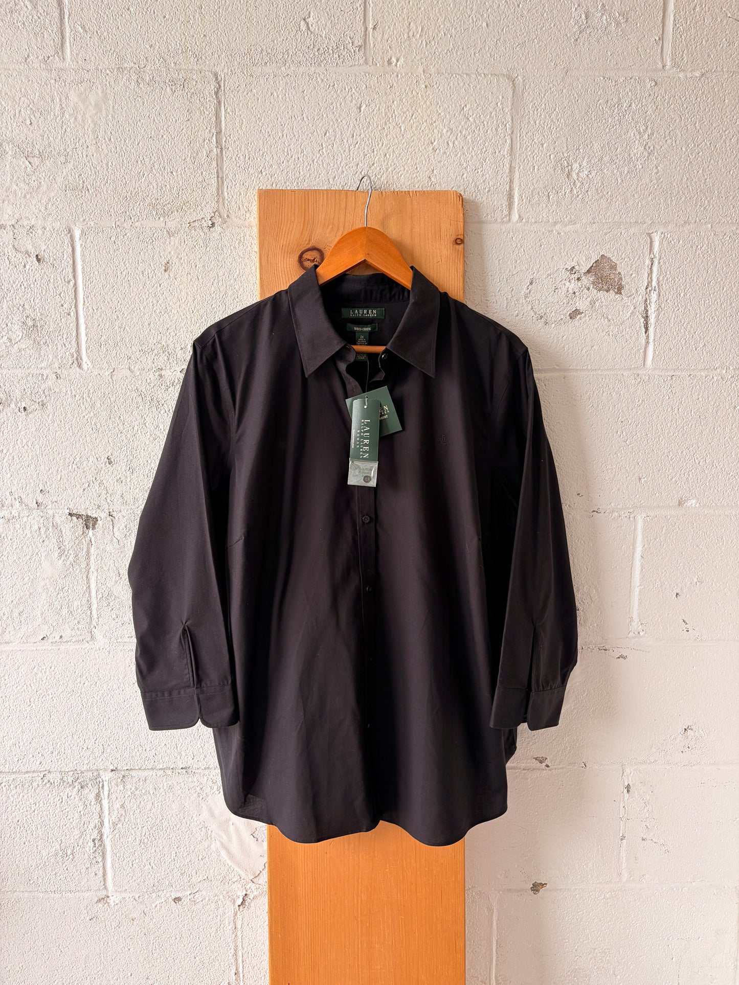 NWT Black Button Down : 2X