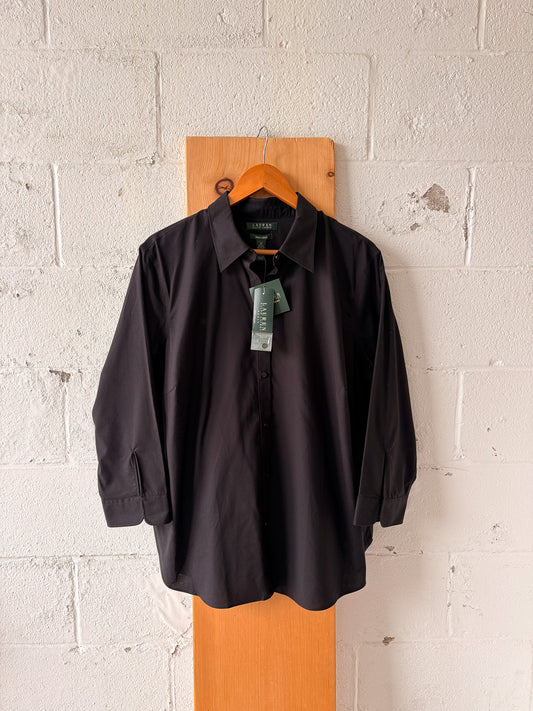 NWT Black Button Down : 2X