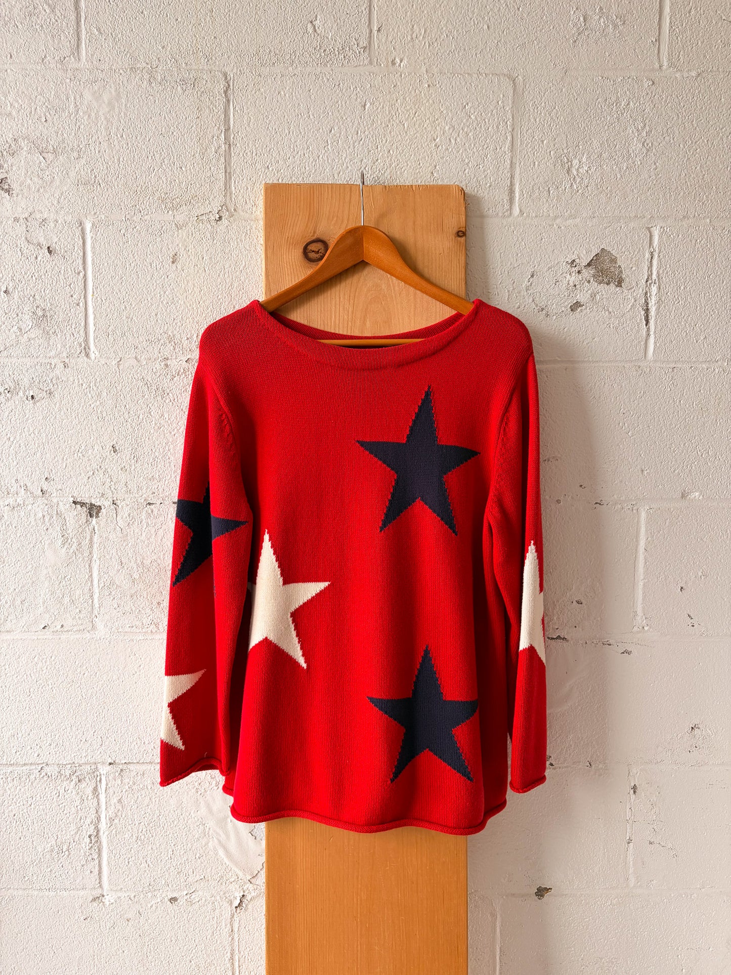Red, White, & Blue Star Sweater : L/XL