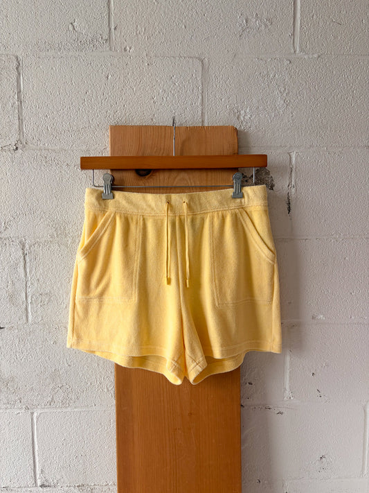 Yellow Terry Cloth Shorts : Petite L