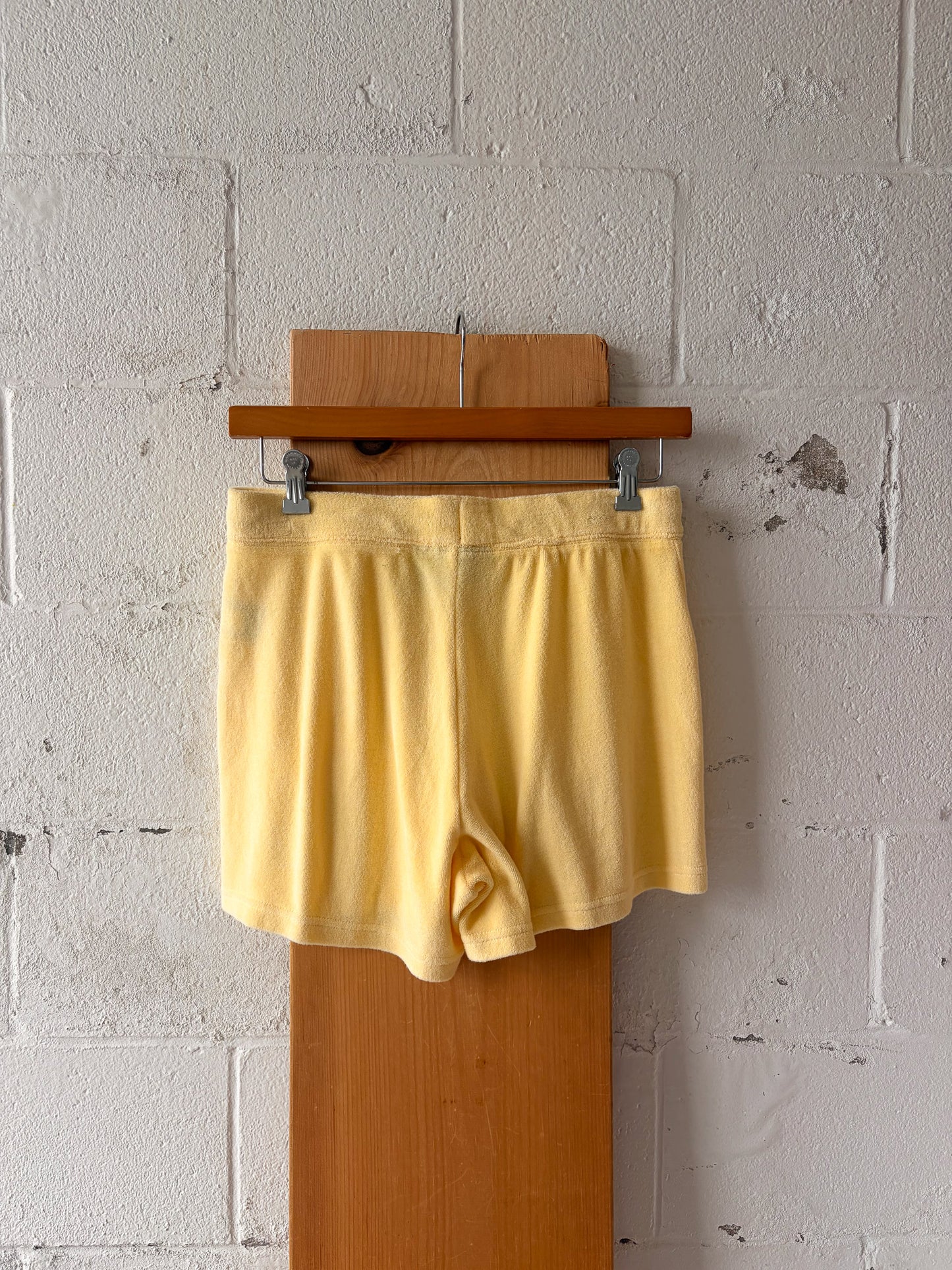 Yellow Terry Cloth Shorts : Petite L