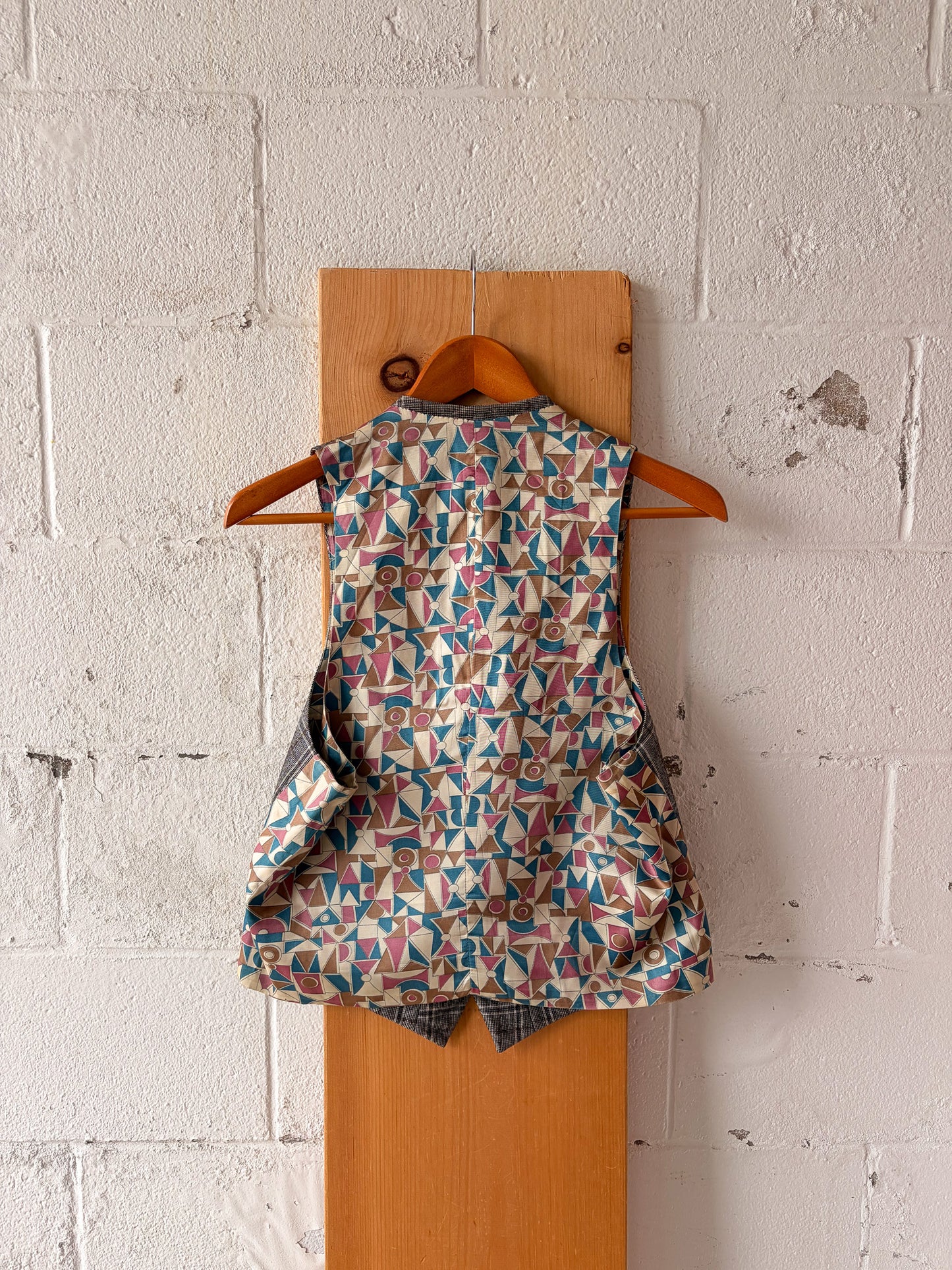 Gray Plaid Vest : S/M