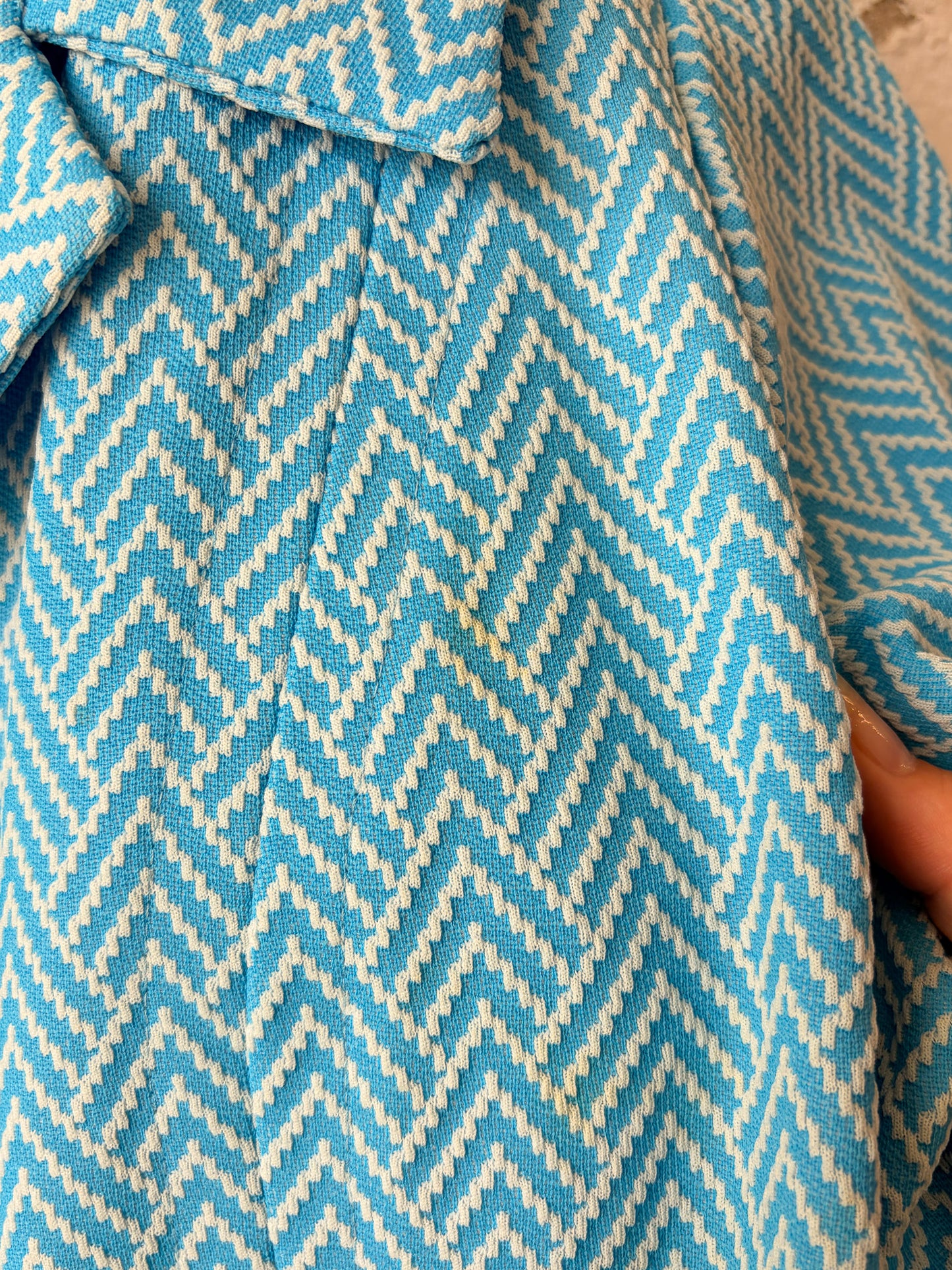 Vtg Blue House Dress : L