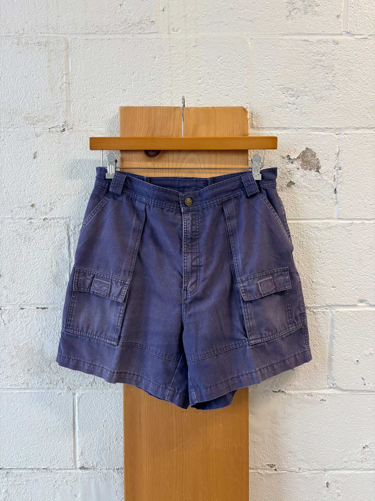 Vtg Blue Cargo Shorts : 35W