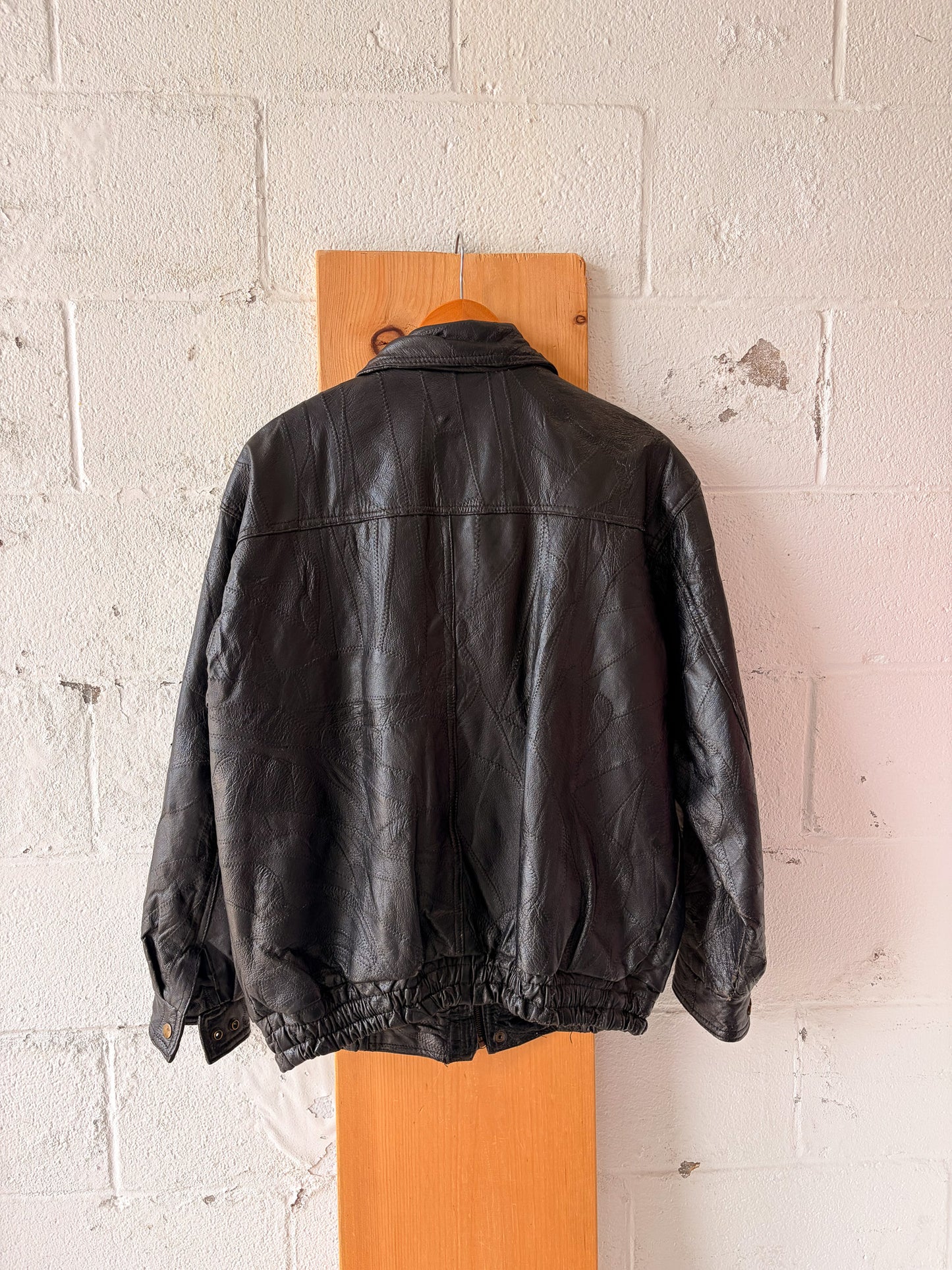 Navarre Leather Company Genuine Leather Bomber Jacket : M (Local Pick Up Only)