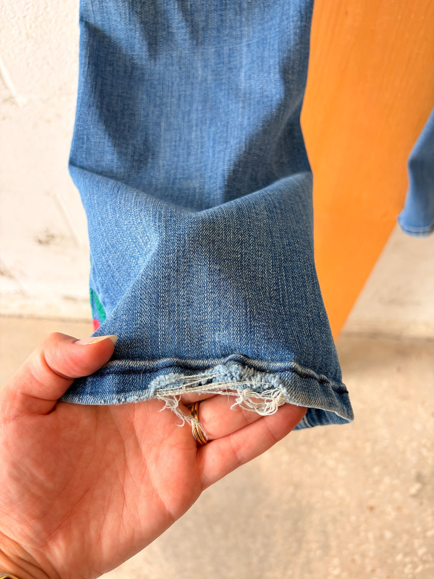 Floral Embroidered Jeans : 8R