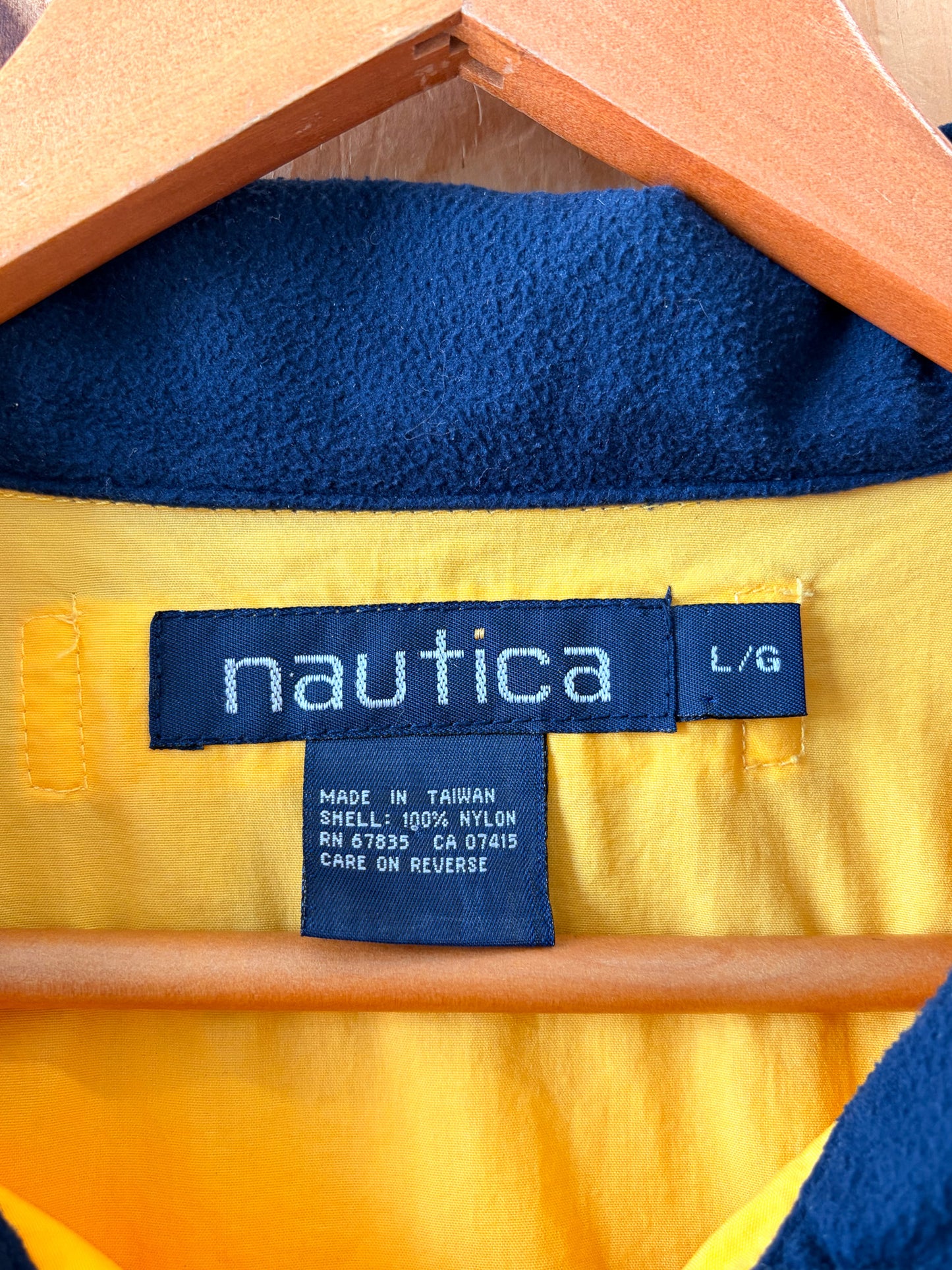 Vtg Nautica Quarter Zip Windbreaker : L