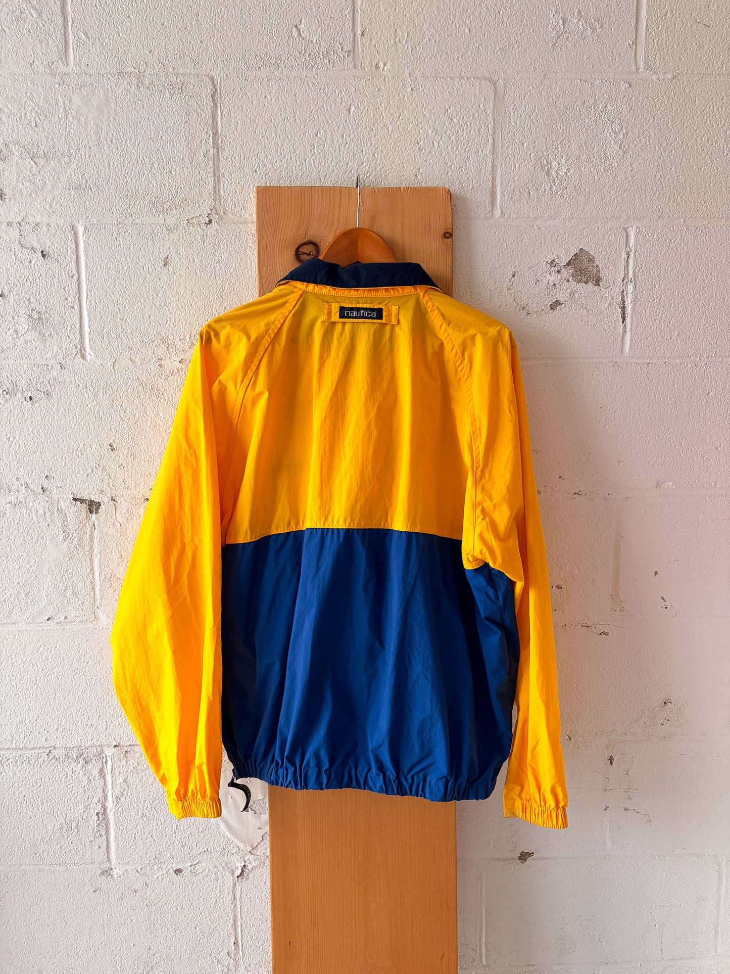 Vtg Nautica Quarter Zip Windbreaker : L