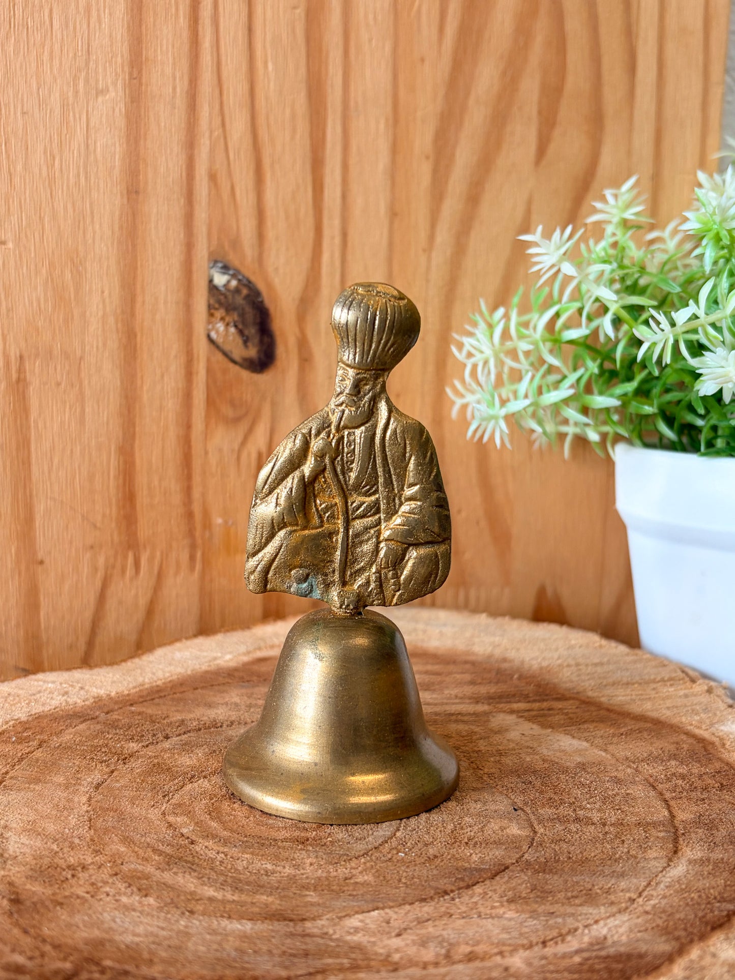 Vtg Ornate Brass Bell
