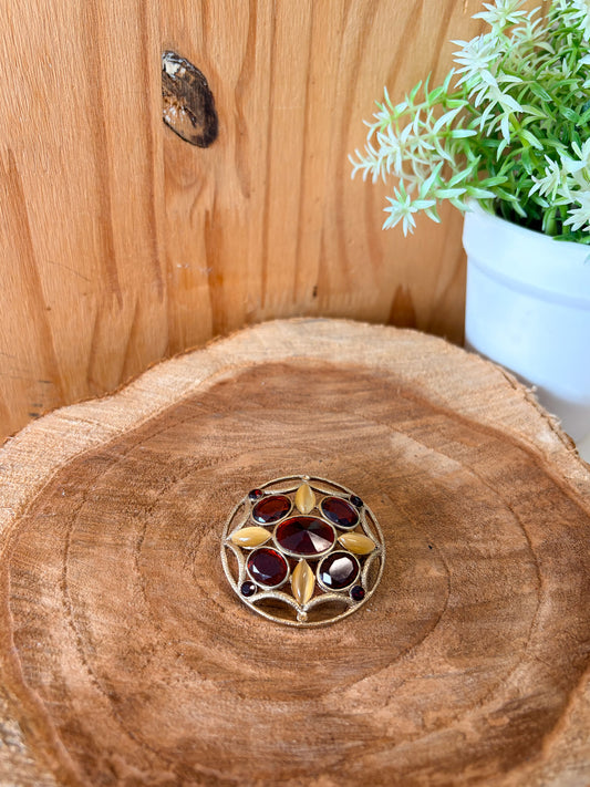 Amber Hue Brooch