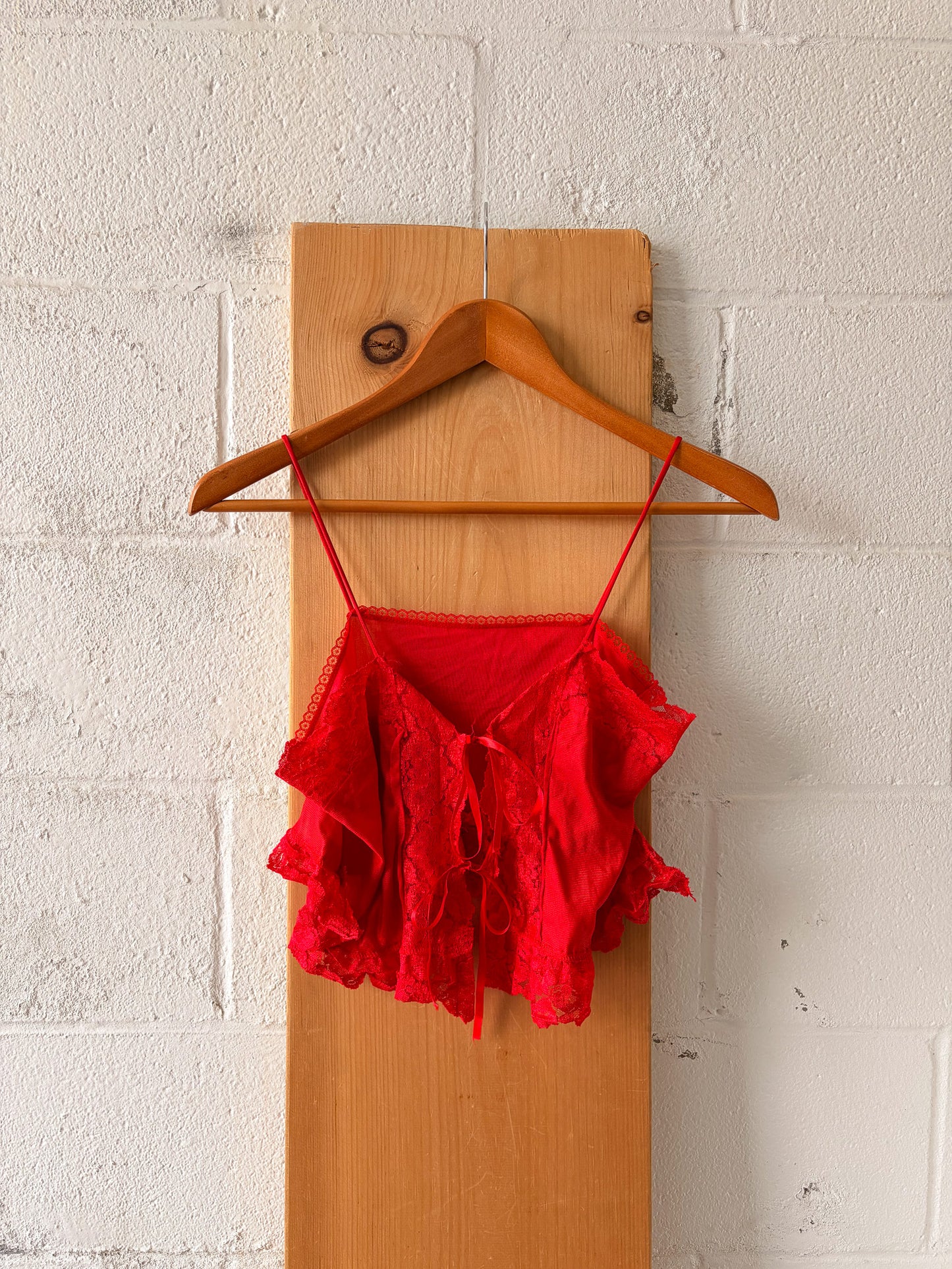 Little Red Front Tie Lace Set : S/M