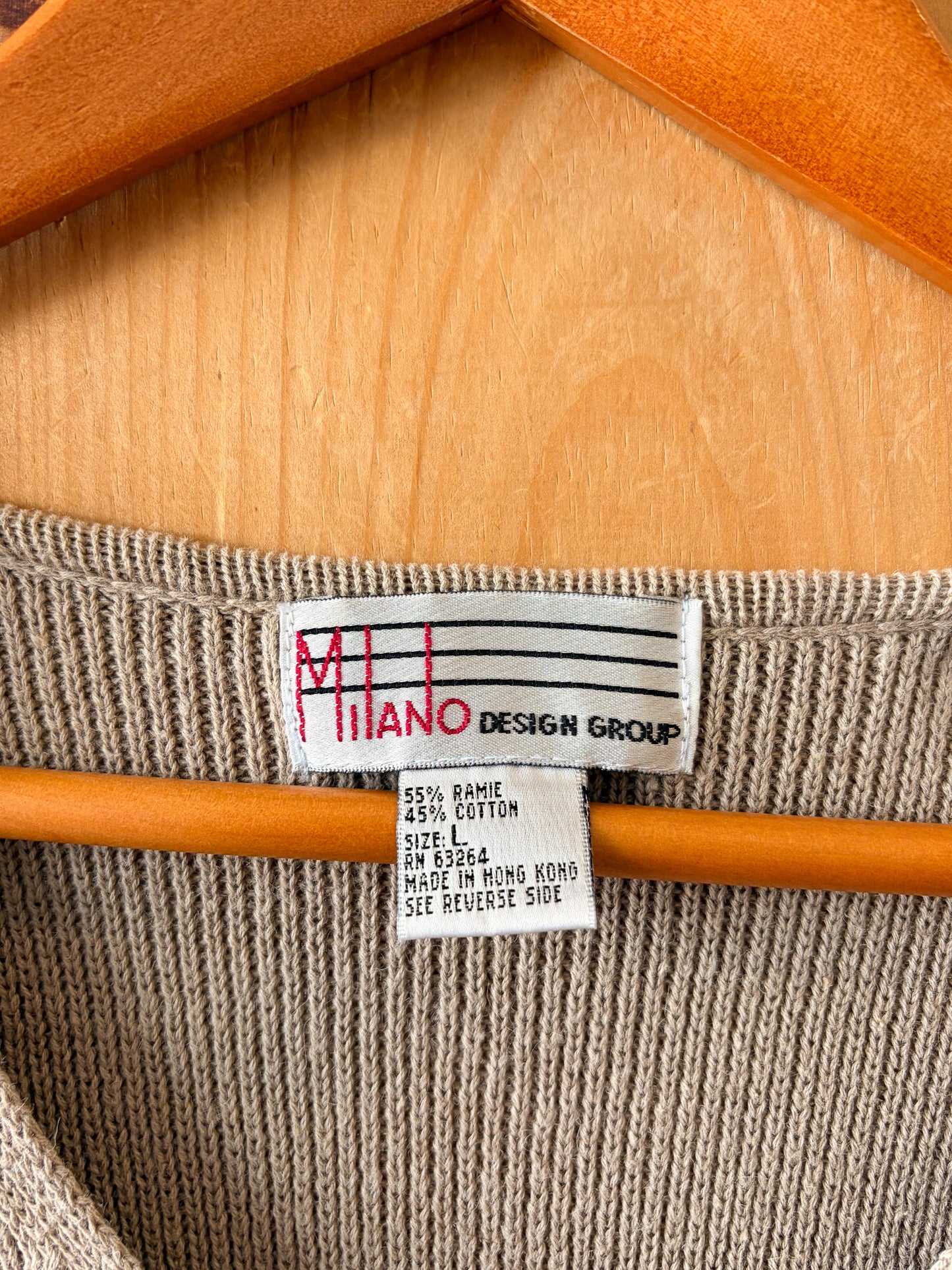 Short Sleeve Oatmeal Cardigan : L