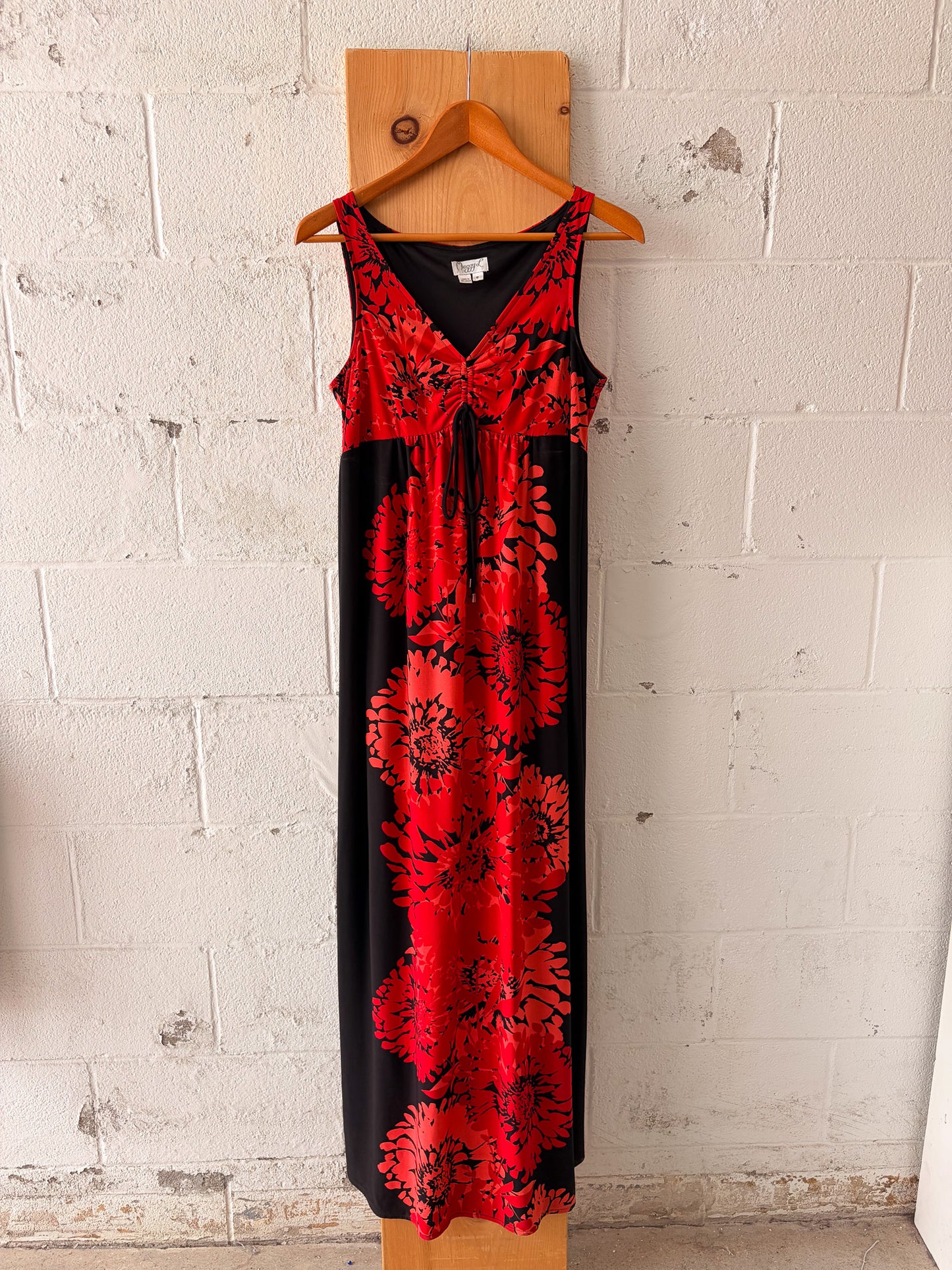 Black & Red Floral Dress : 8
