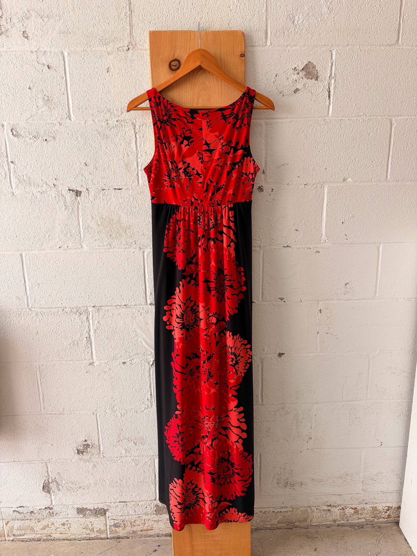 Black & Red Floral Dress : 8