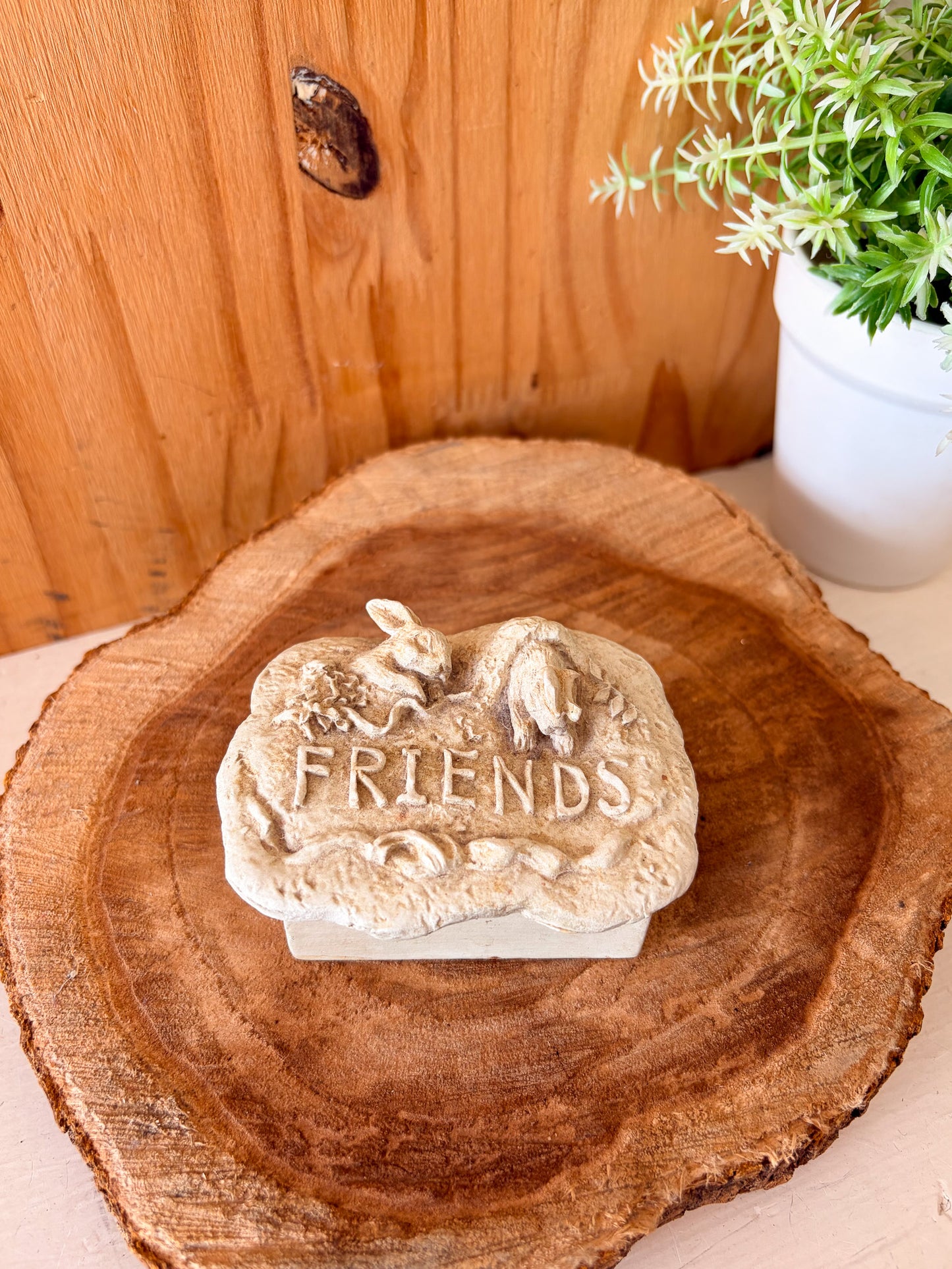 Hen-Feathers Rabbit Friends Trinket Dish (Local Pick Up Only)