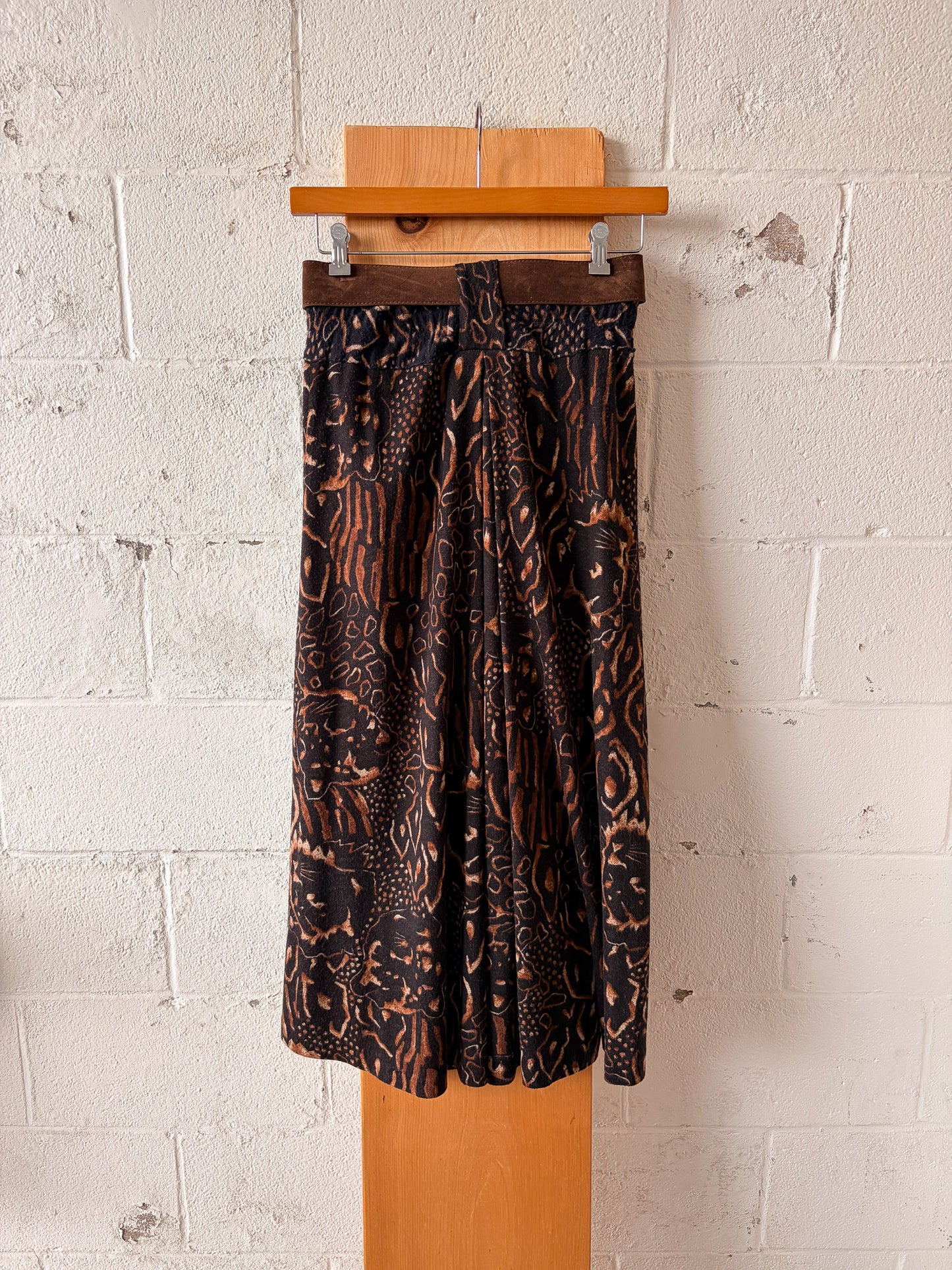 Belted Animal Print Skirt : EU 44