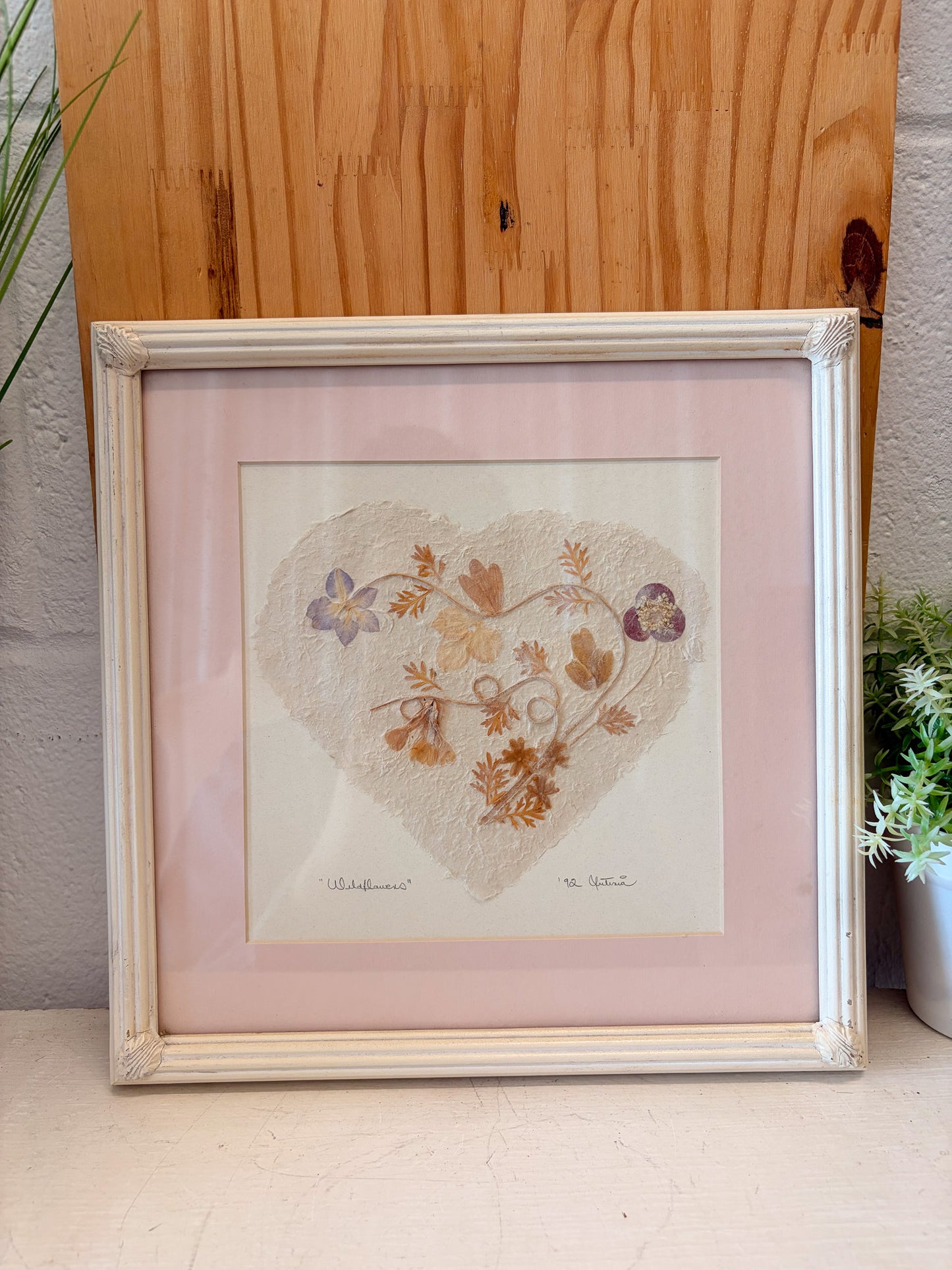 1992 Framed Pressed Wildflowers (Local Pick Up Only)