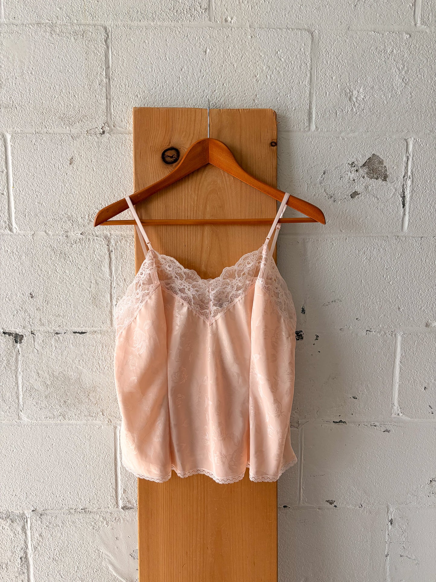 Lace Trimmed Pink Cami : M/L