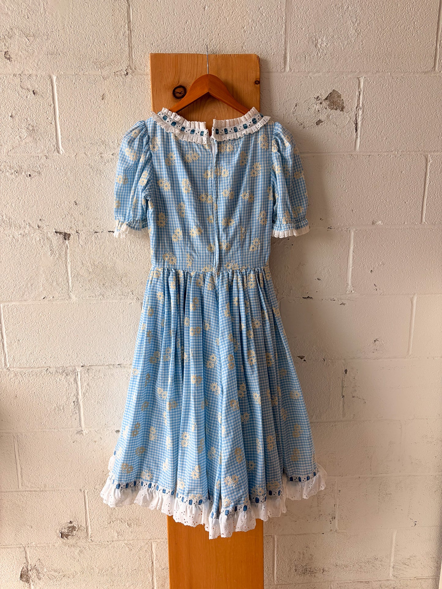 Handmade Floral Blue Dress : S/M