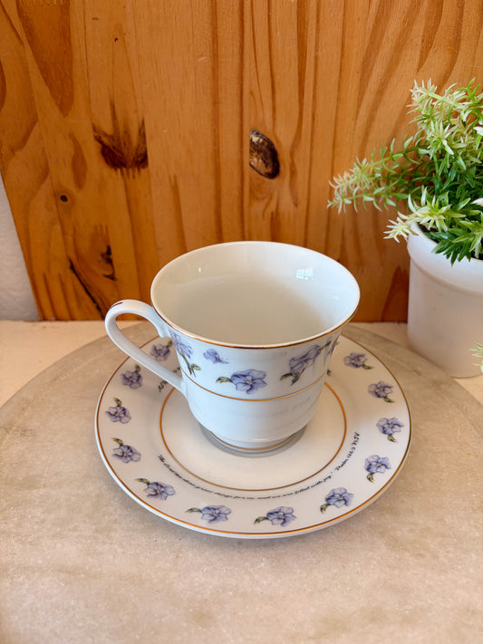 Floral Teacup & Saucer (Local Pick Up Only)