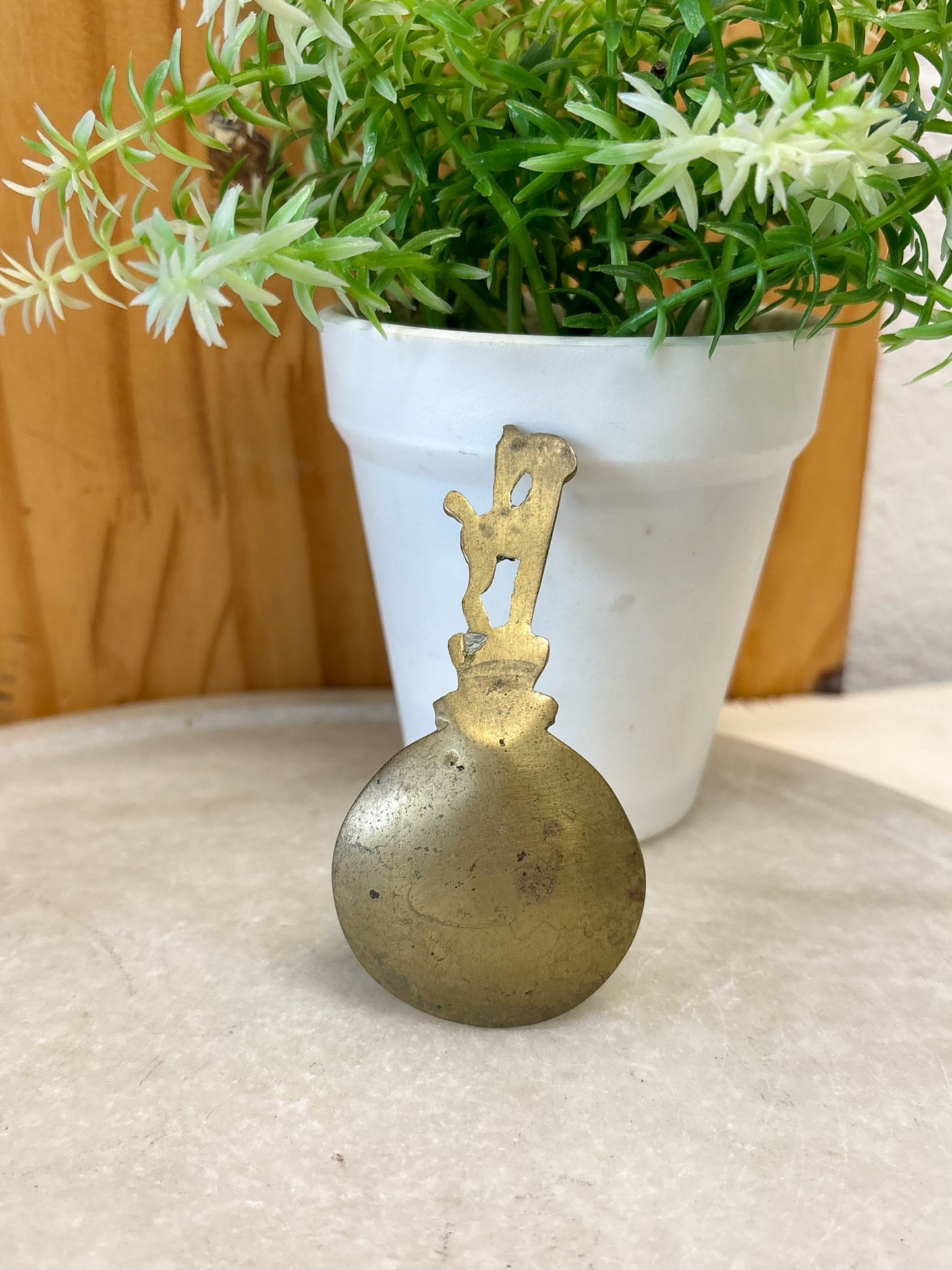 Vtg Brass Tea Caddy Spoon