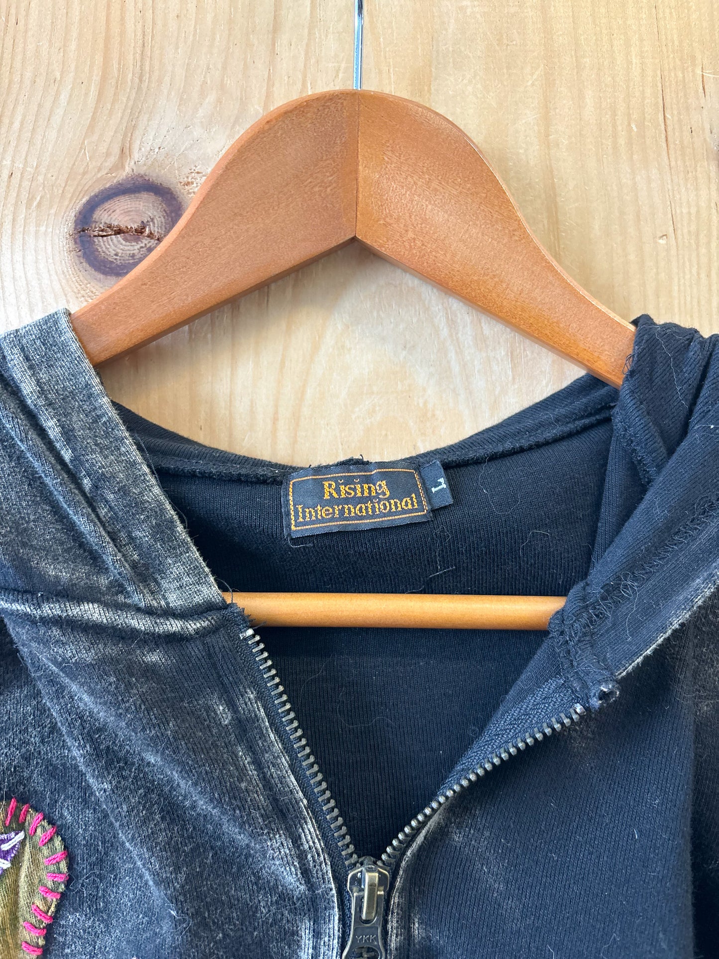 Rising International Embroidered Long Hoodie : L