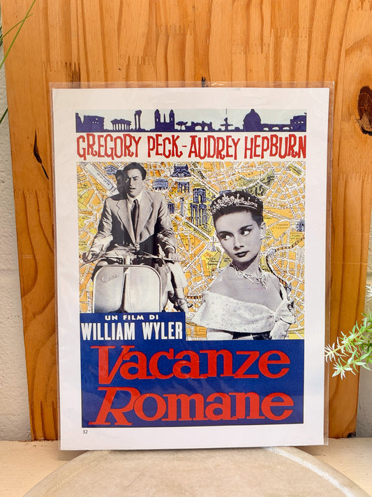 Italian "Roman Holiday" Movie Poster Print