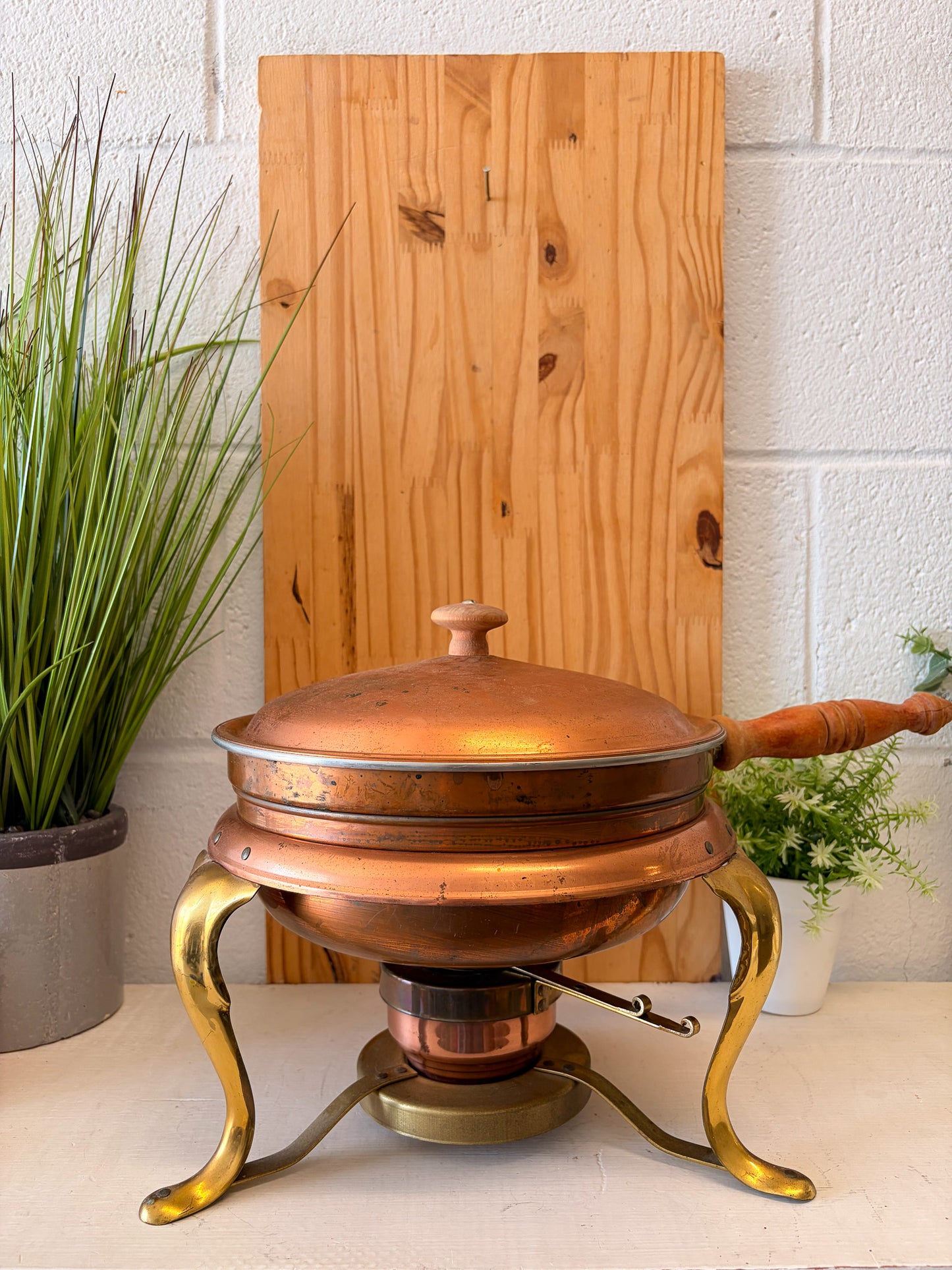 Vtg Copper Chafing Dish Set (Local Pick Up Only)