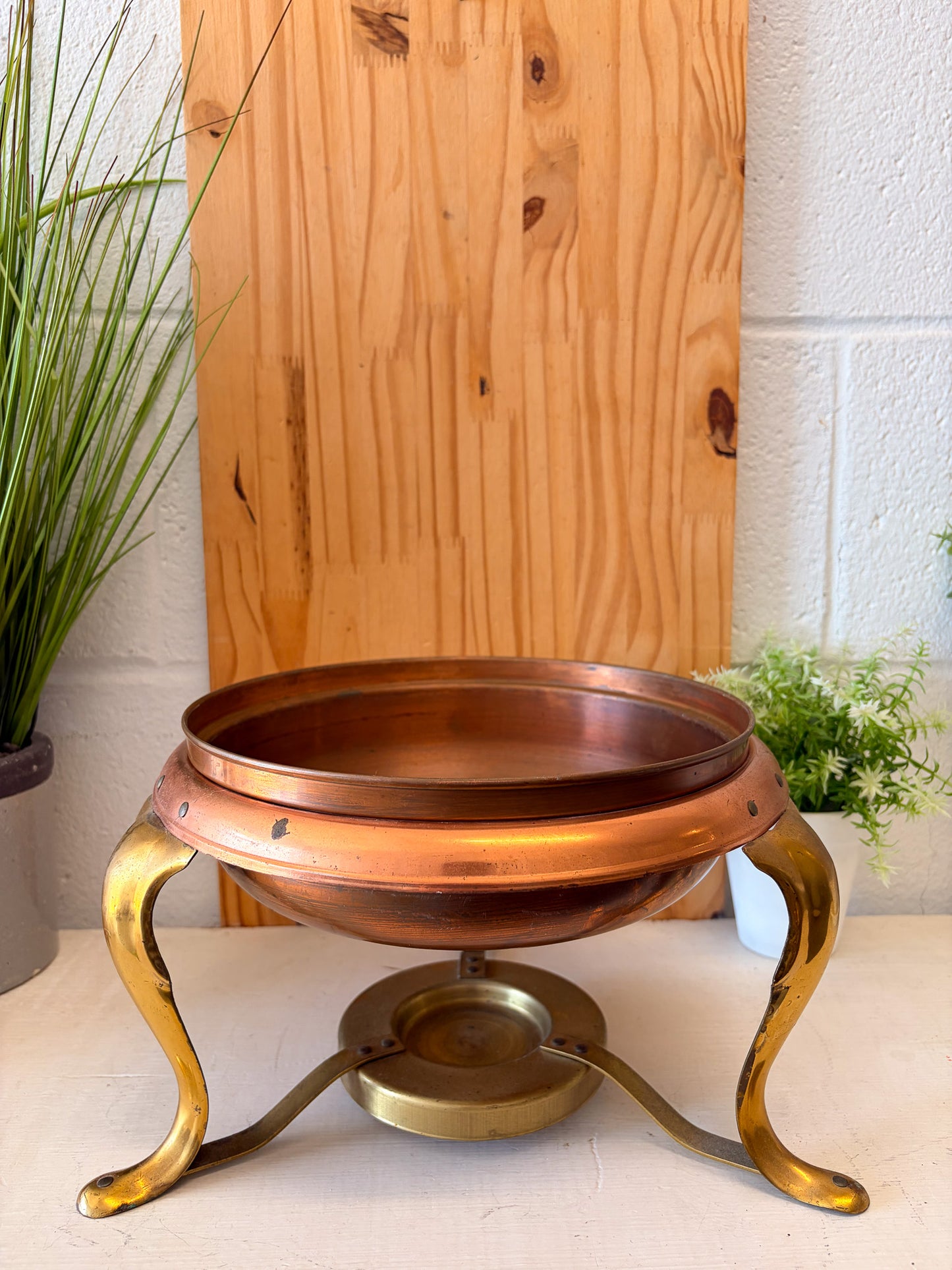 Vtg Copper Chafing Dish Set (Local Pick Up Only)