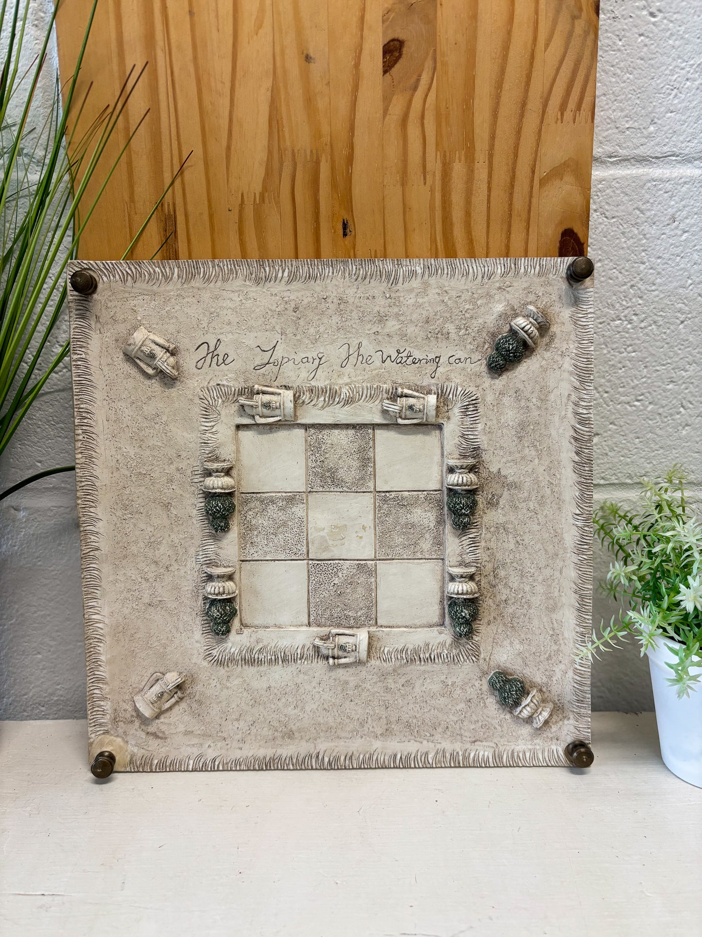 Hen-Feathers Ceramic Double-Sided Game Board (Local Pick Up Only)