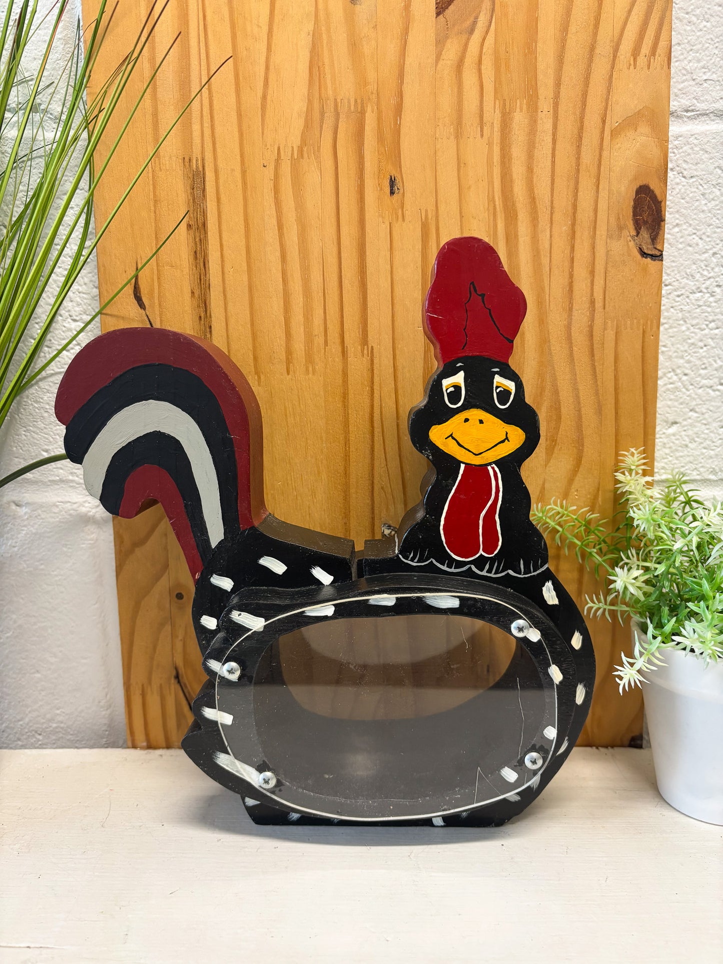 Vtg Pair of Chicken & Rooster Banks (Local Pick Up Only)