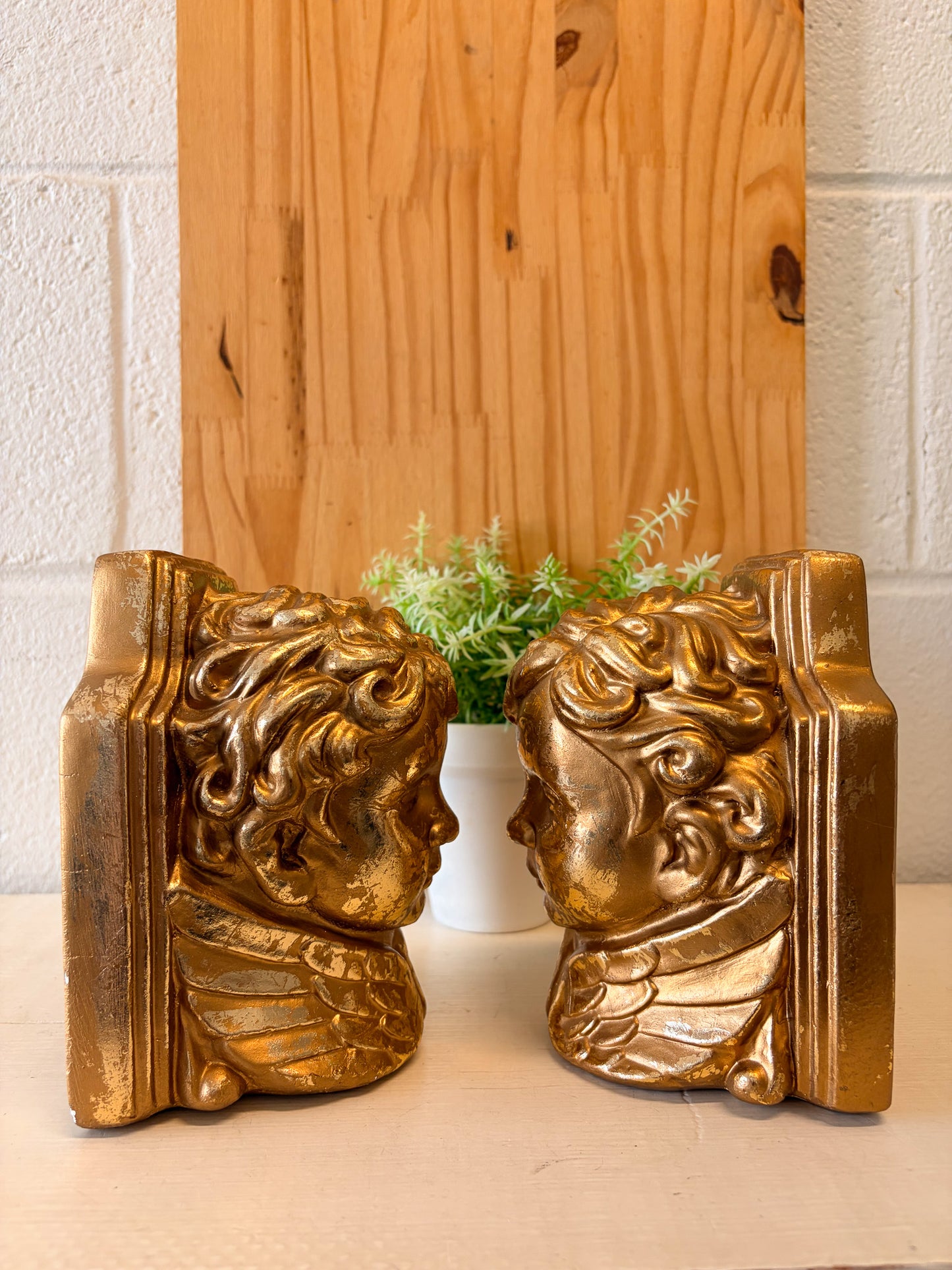Vtg Cherub Bookends (Local Pick Up Only)