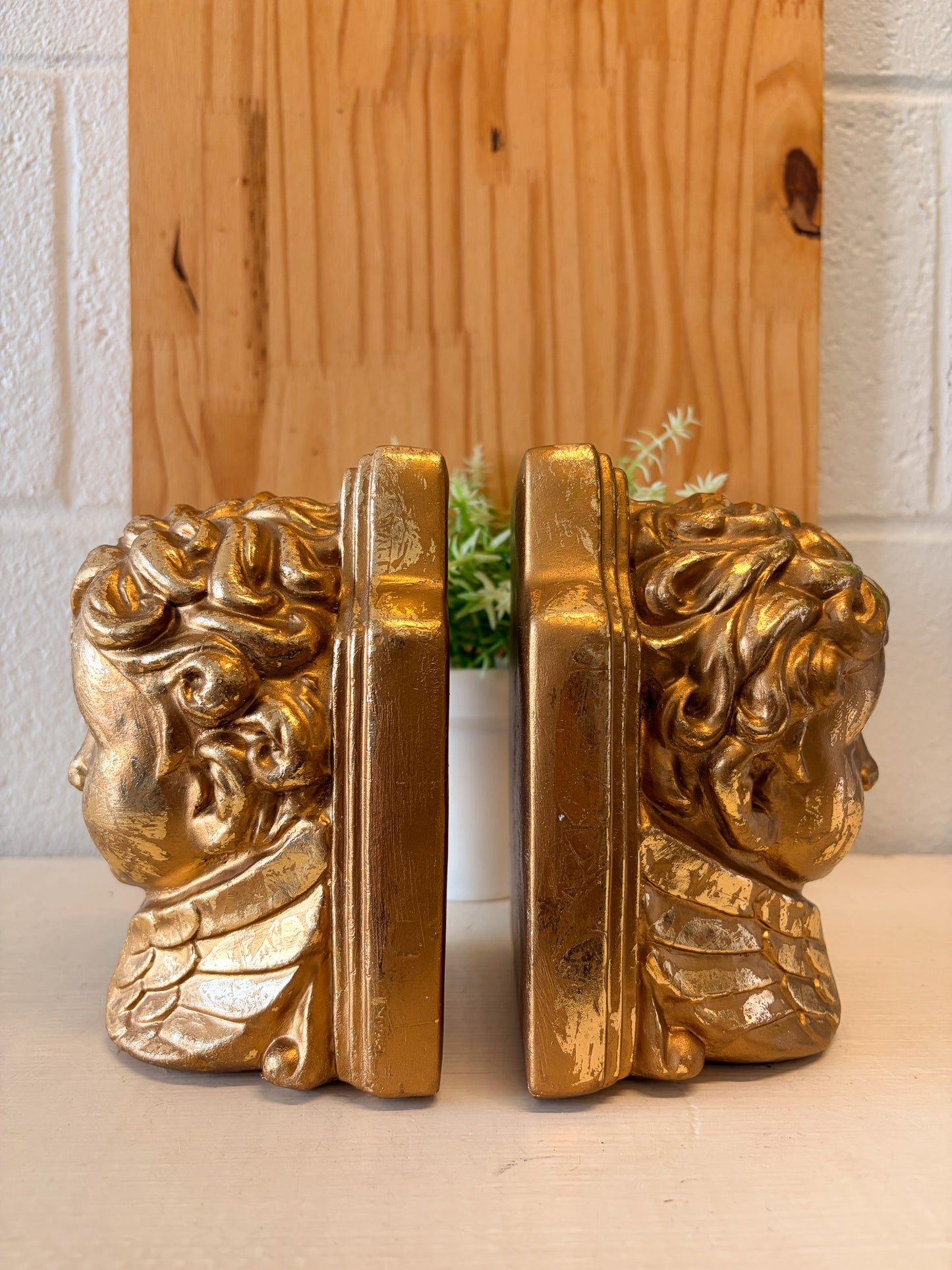 Vtg Cherub Bookends (Local Pick Up Only)