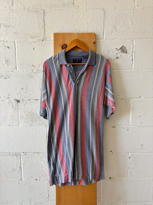 Vtg Striped Polo : M
