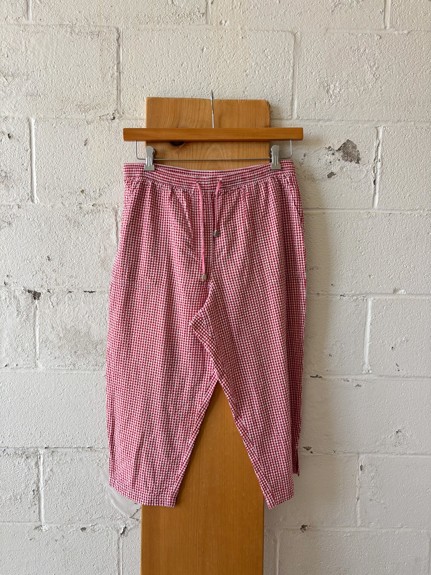 Red Gingham Capris : M