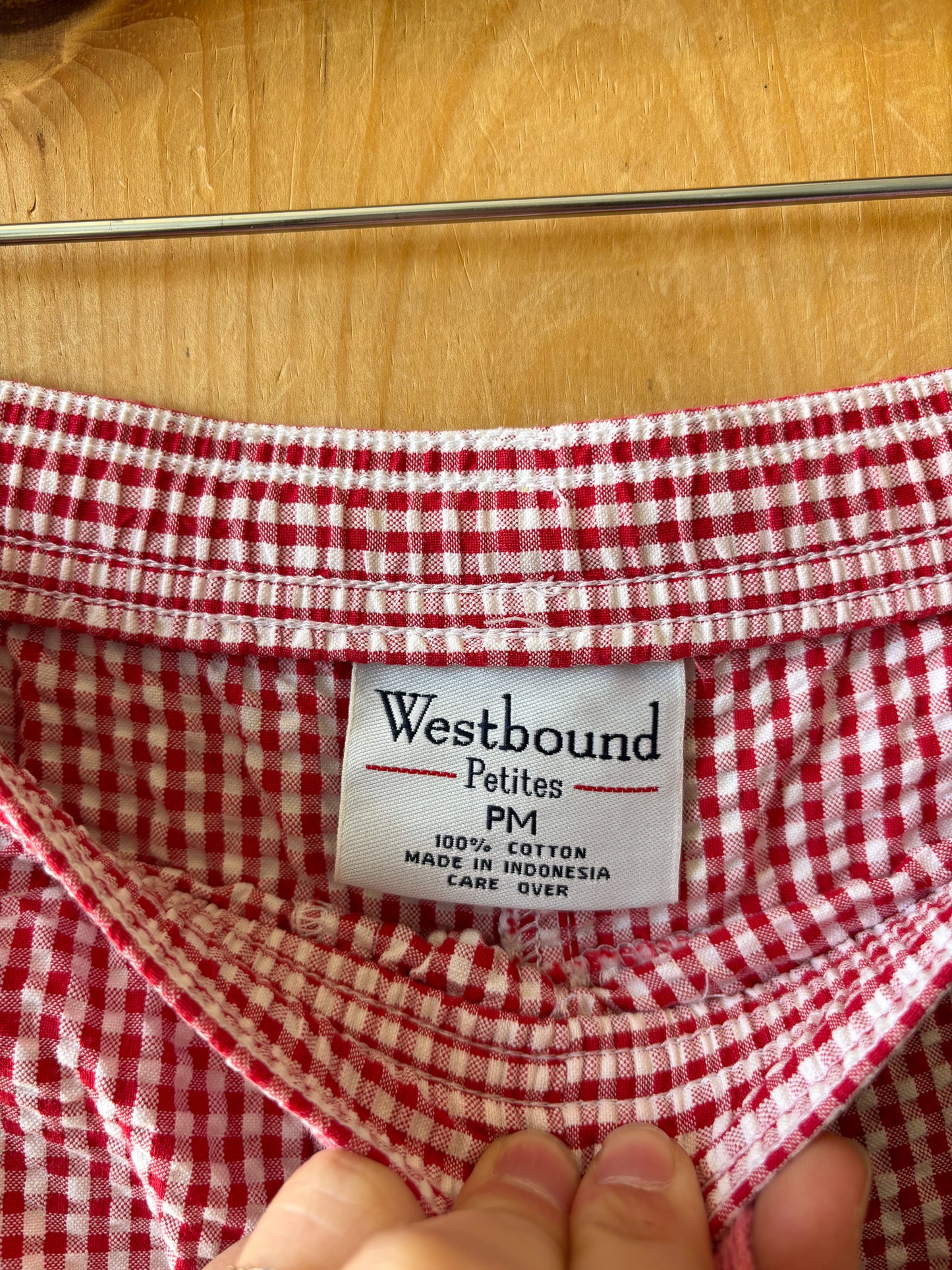 Red Gingham Capris : M