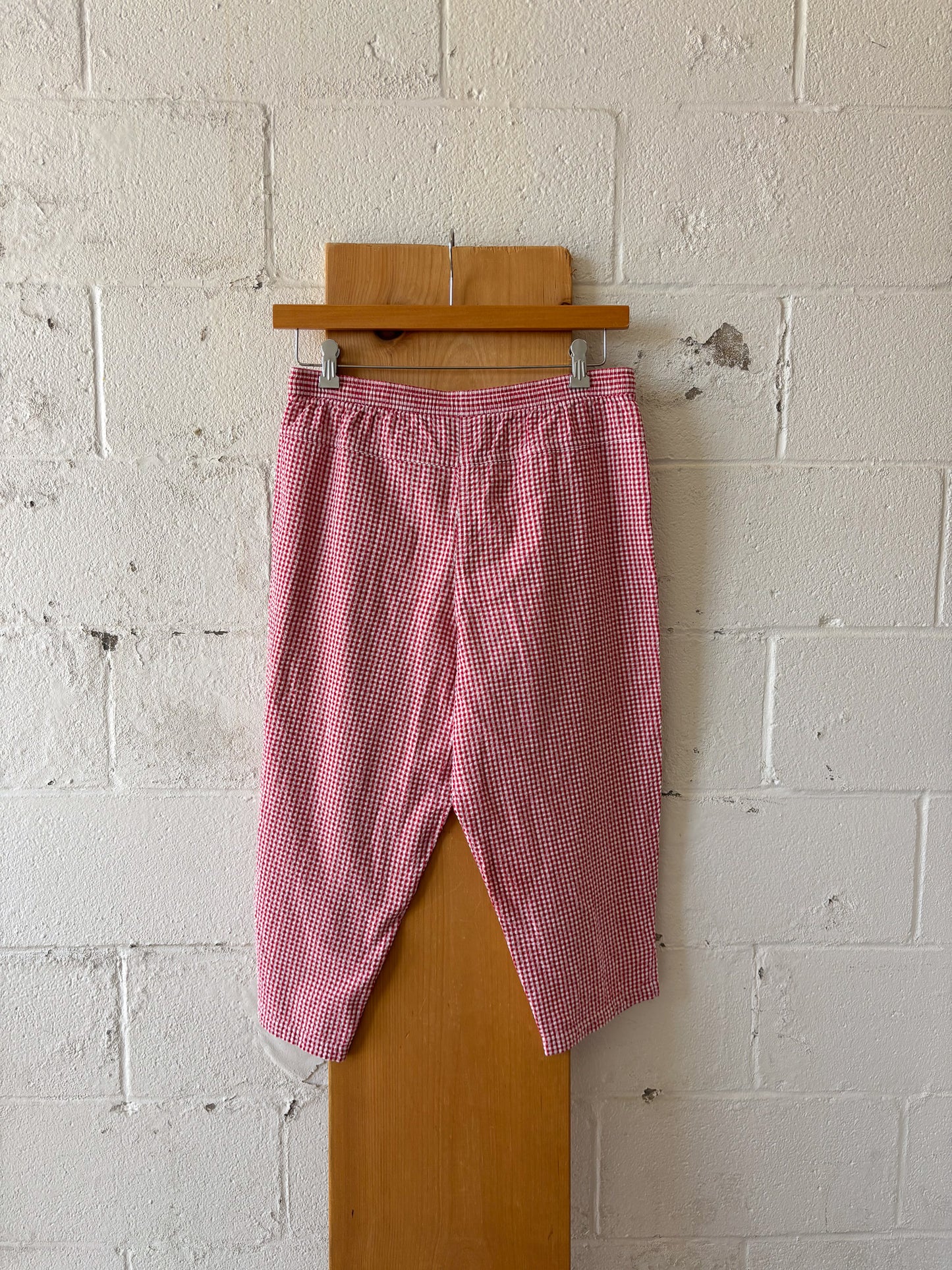 Red Gingham Capris : M