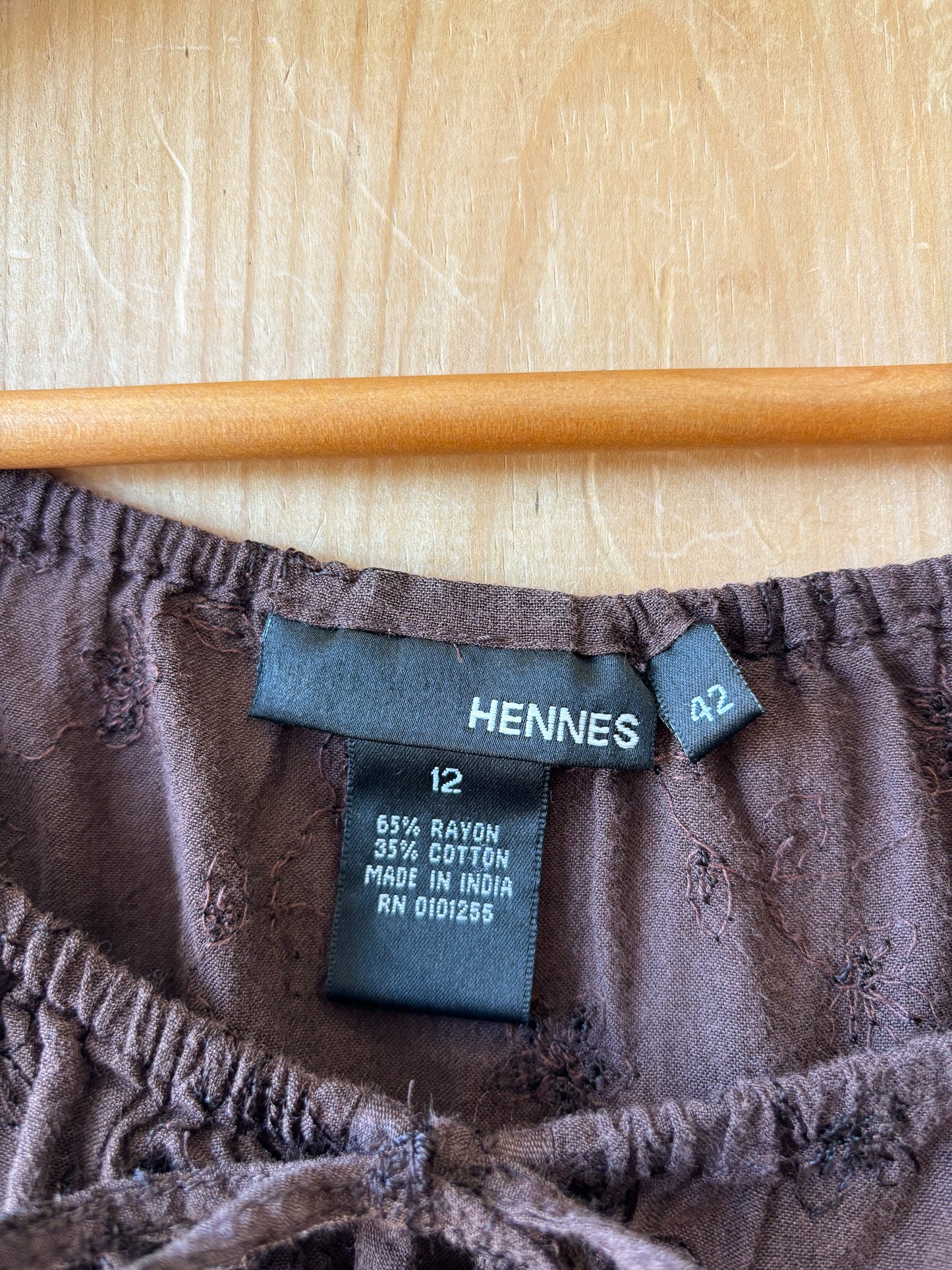 Brown Floral Blouse : M/L