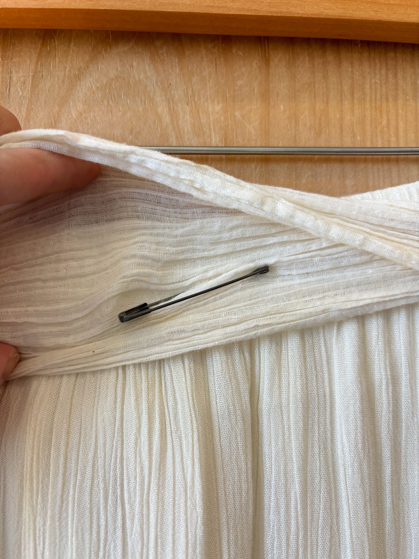 Cream Lace Boho Maxi Skirt : M