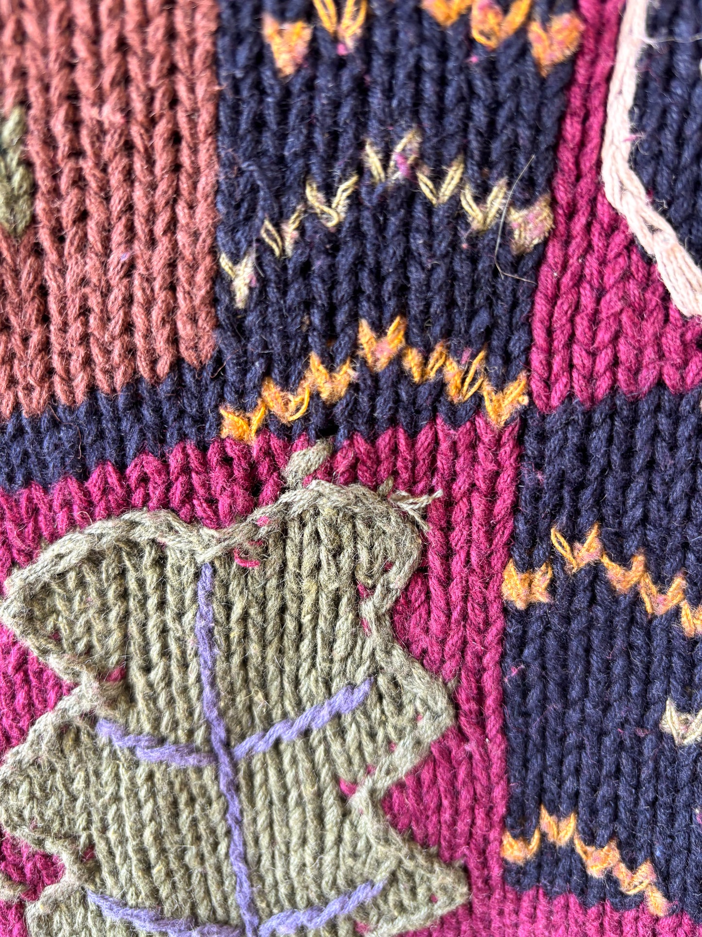 Floral Paisley Patchwork Sweater : XL