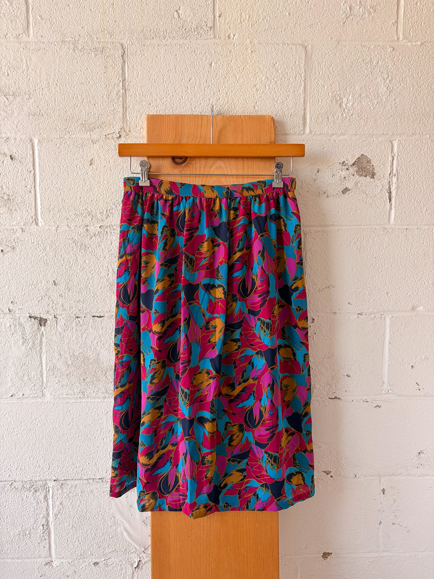 Vtg Colorful Skirt : 30"W