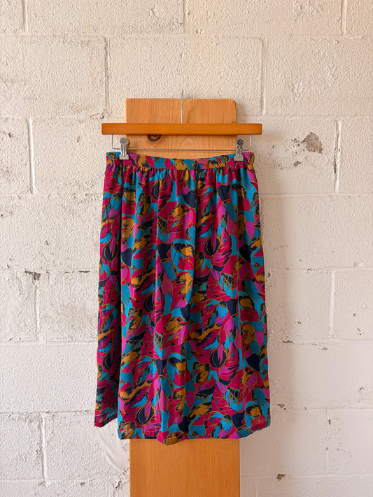 Vtg Colorful Skirt : 30"W