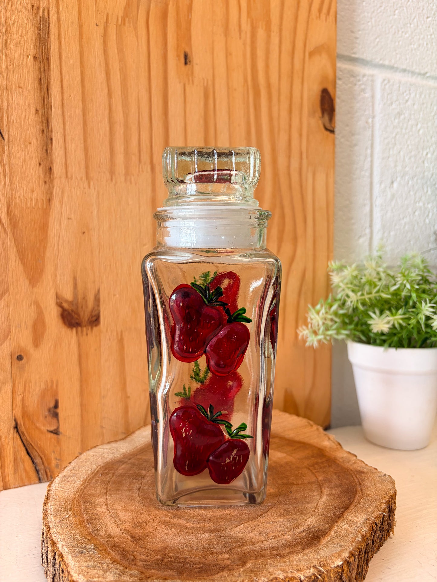 Little Painted Strawberry Canister (Local Pick Up Only)
