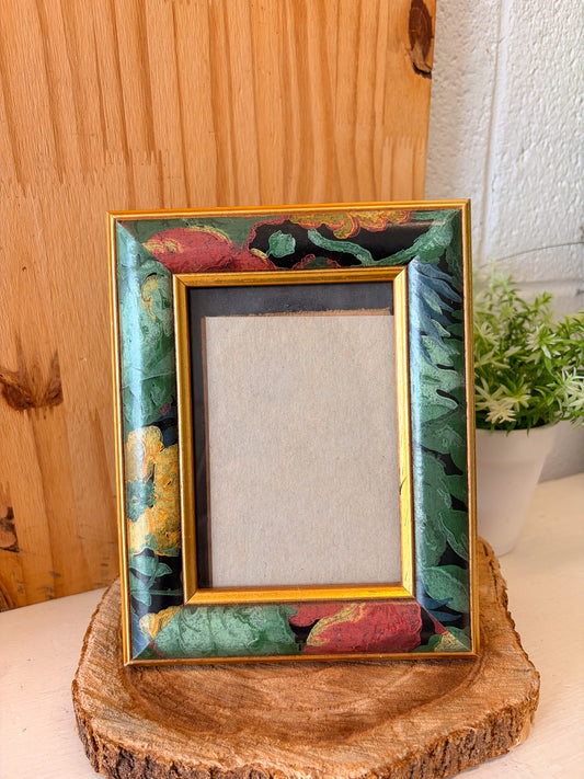 Vtg Vibrant Floral Frame (Local Pick Up Only)