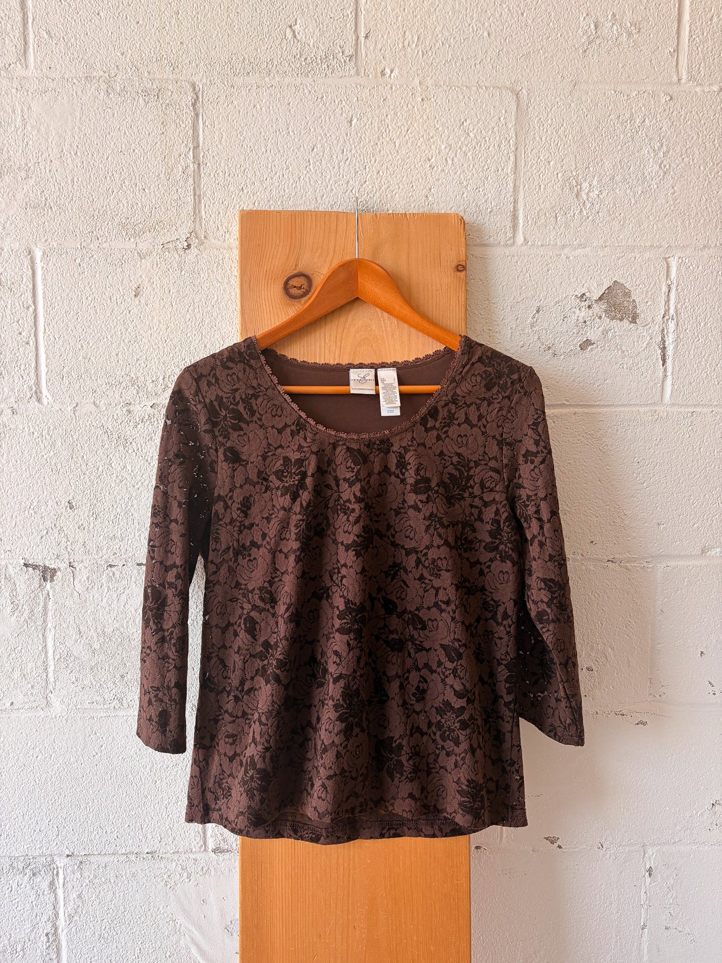 Brown Lace Top : L