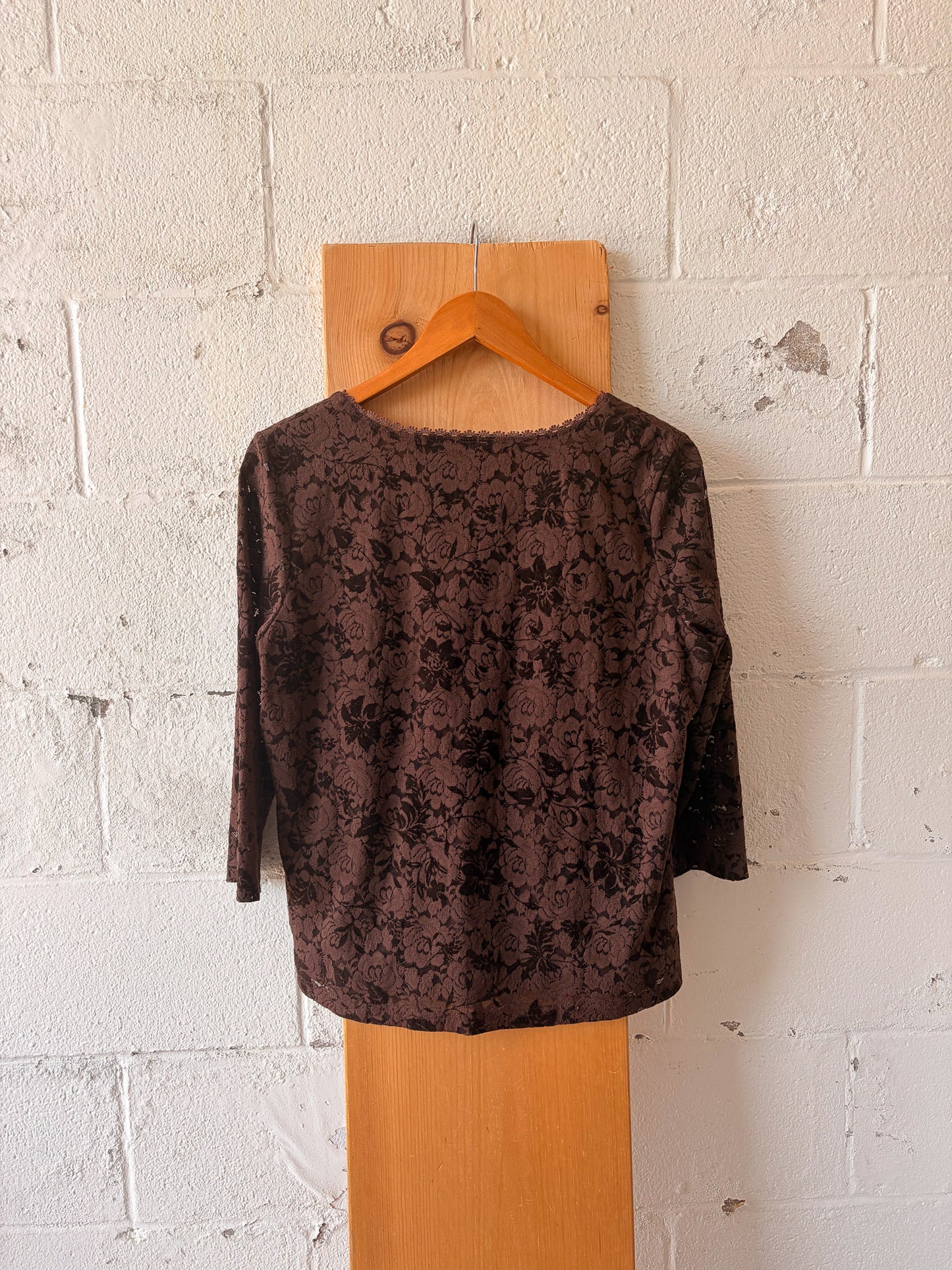 Brown Lace Top : L