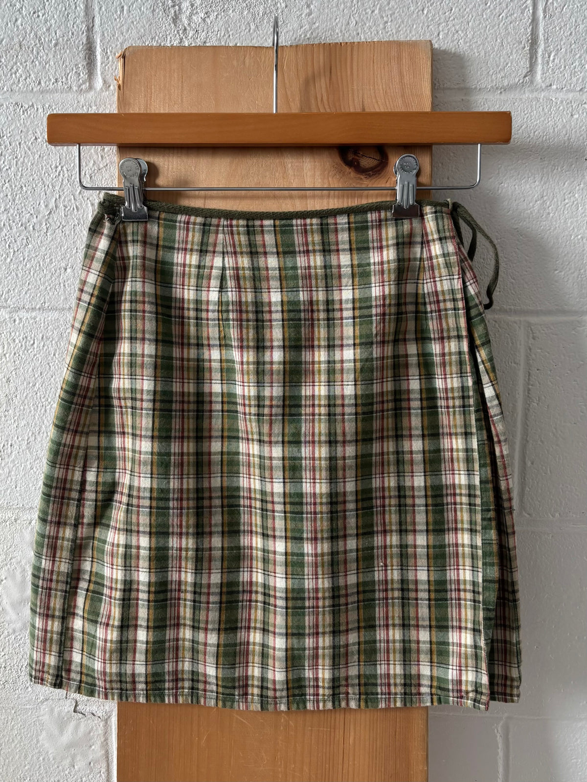 Y2K Plaid Gap Wrap Skirt : S