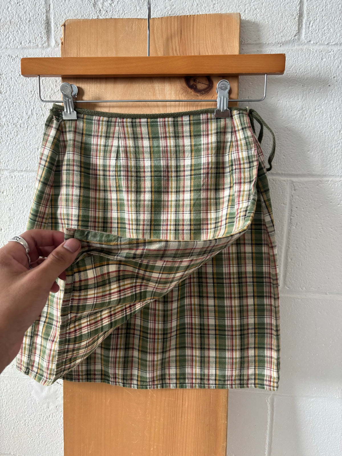 Y2K Plaid Gap Wrap Skirt : S